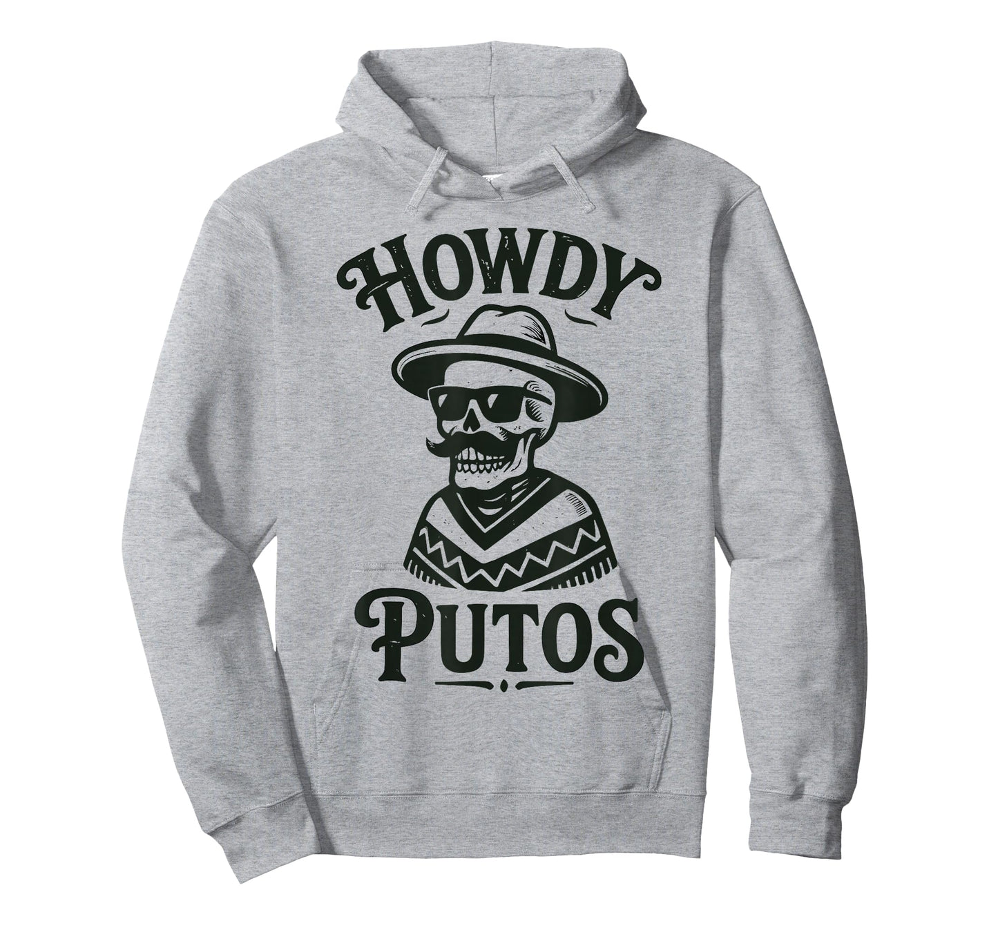 Howdy Putos Skeleton Mexican Country Cowboy Western T-Shirt
