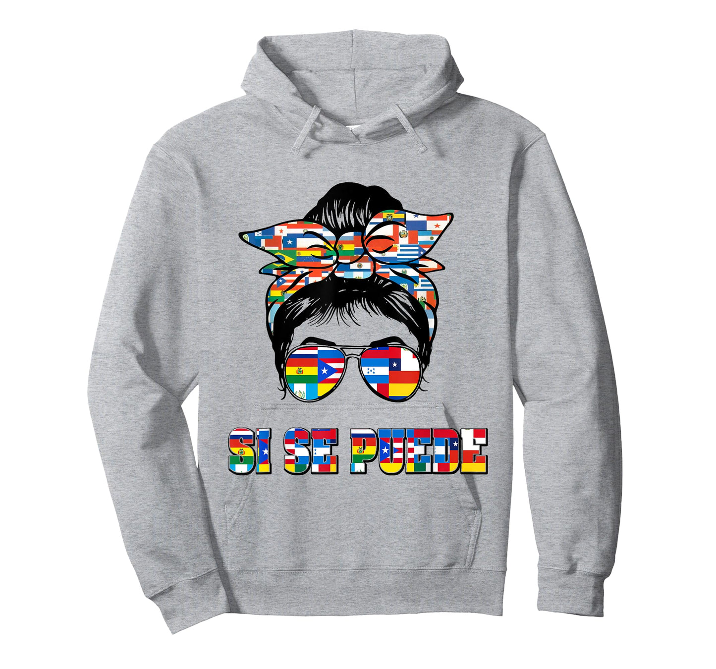 Hispanic Heritage Month Messy Bun Si Se Puede Women T-Shirt