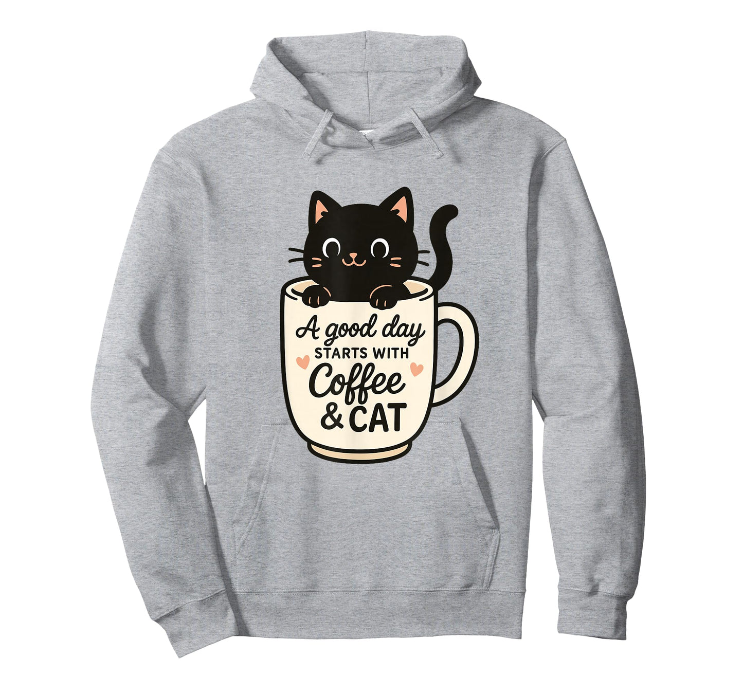 Cute Coffee Cat A Good Day Starts with Coffee Cat Lovers T-Shirt