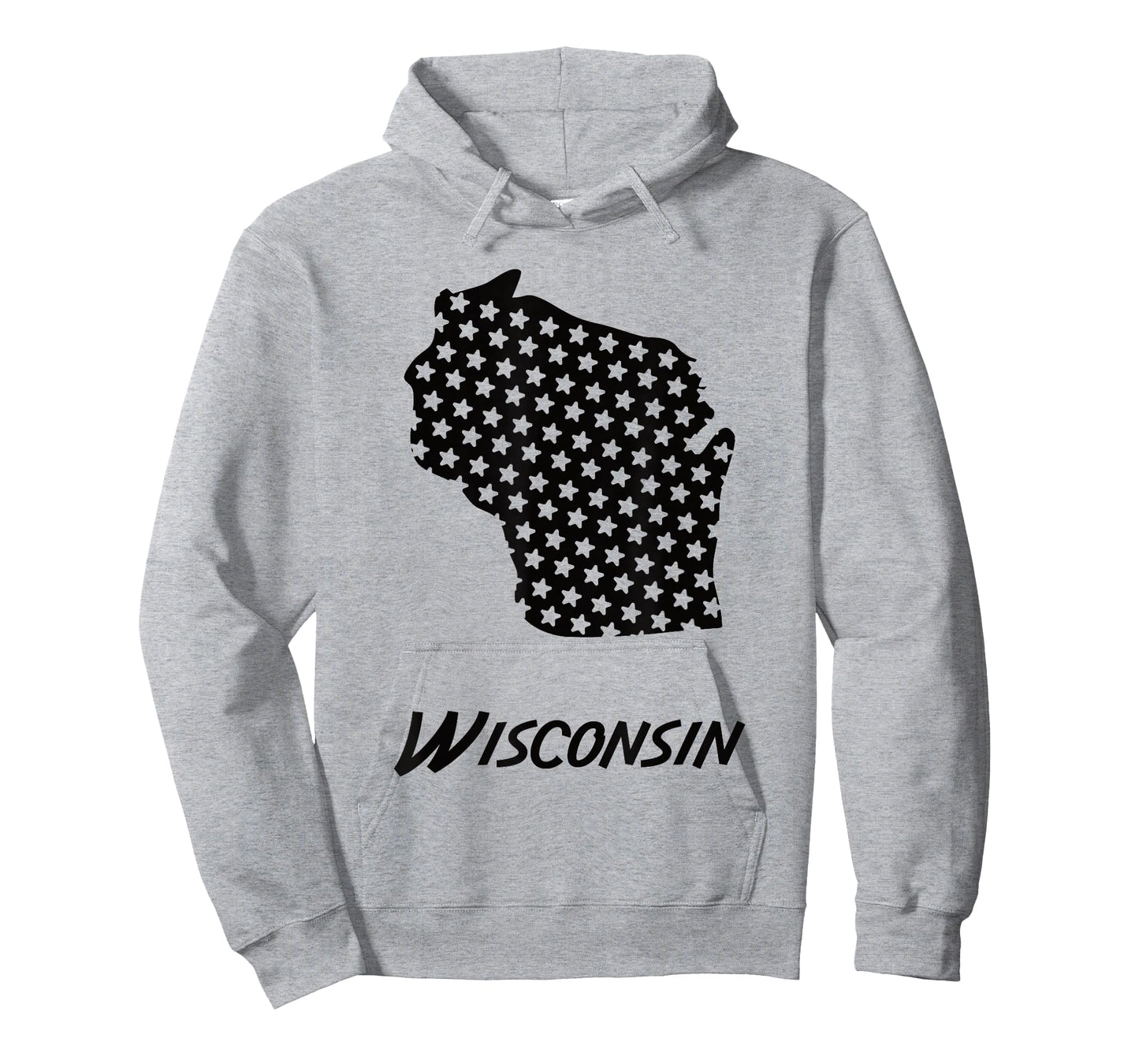 Wisconsin USA State Outline Stars Vintage Retro Design T-Shirt