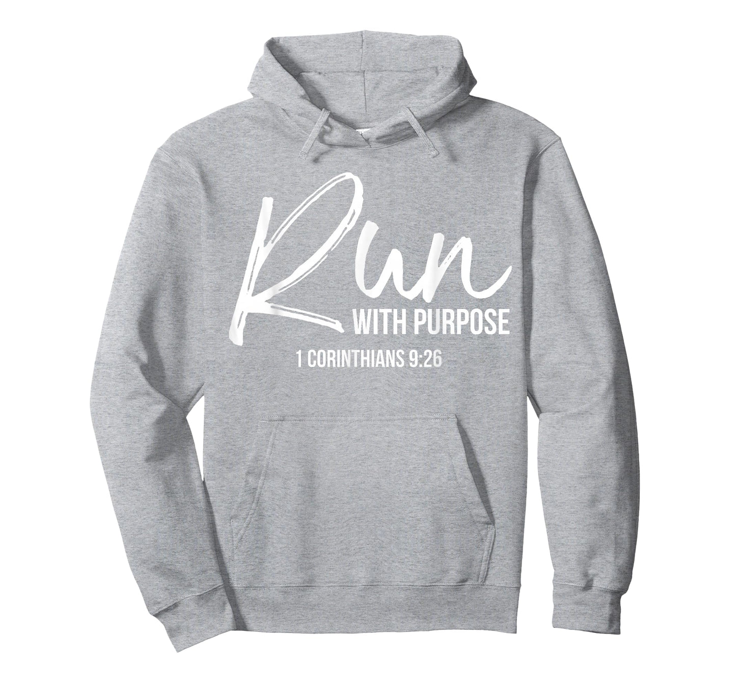 Womens Run With Purpose Shirt 1 Corinthians 9:26 Christian Running XL Orange