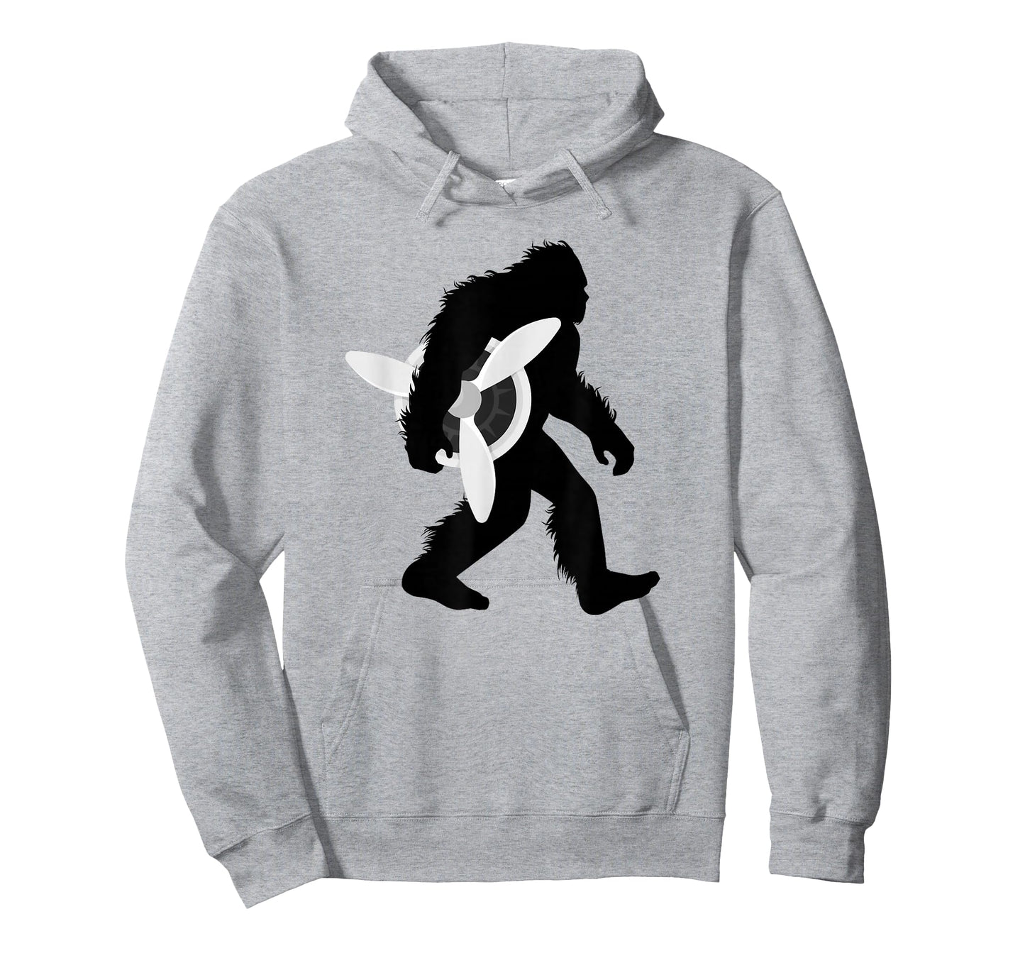 Bigfoot Carrying Airplane Propeller Sasquatch Pilot T-Shirt