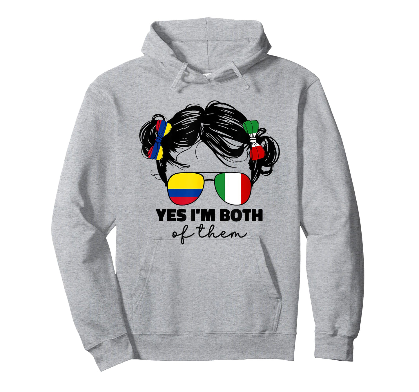 Half Italian And Colombian Colombia Italy Flag Kids Girl T-Shirt
