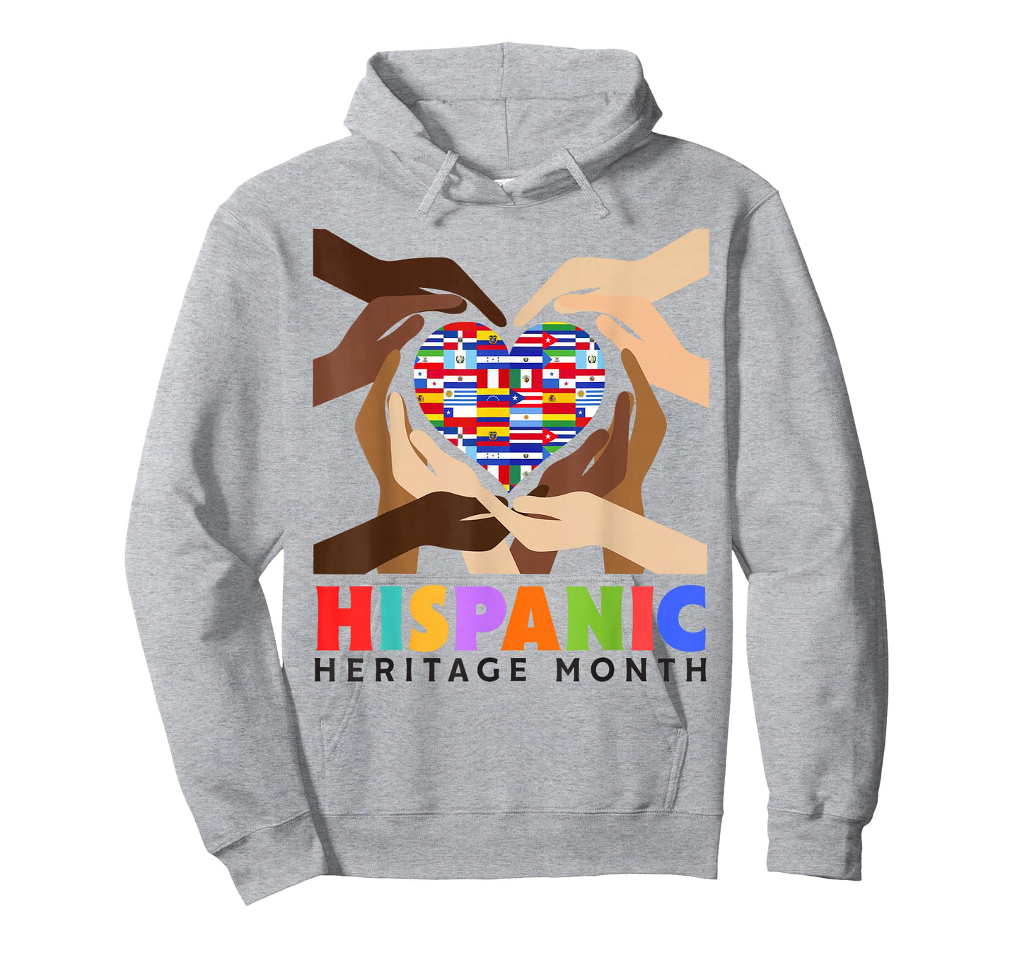 Hispanic Heritage Month All Countries Heart Hands T-Shirt