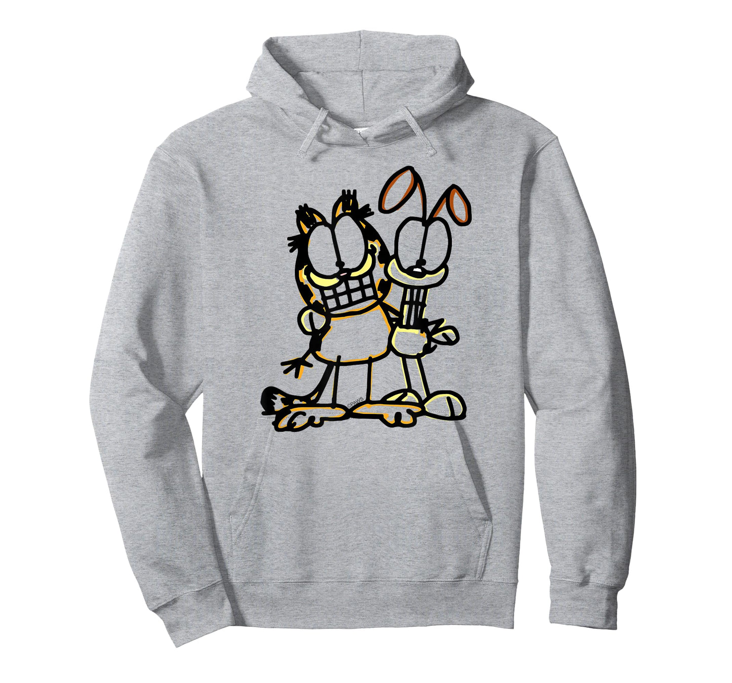 Garfield Sketch Garfiled and Odie Cartoon Cat and Dog T-Shirt