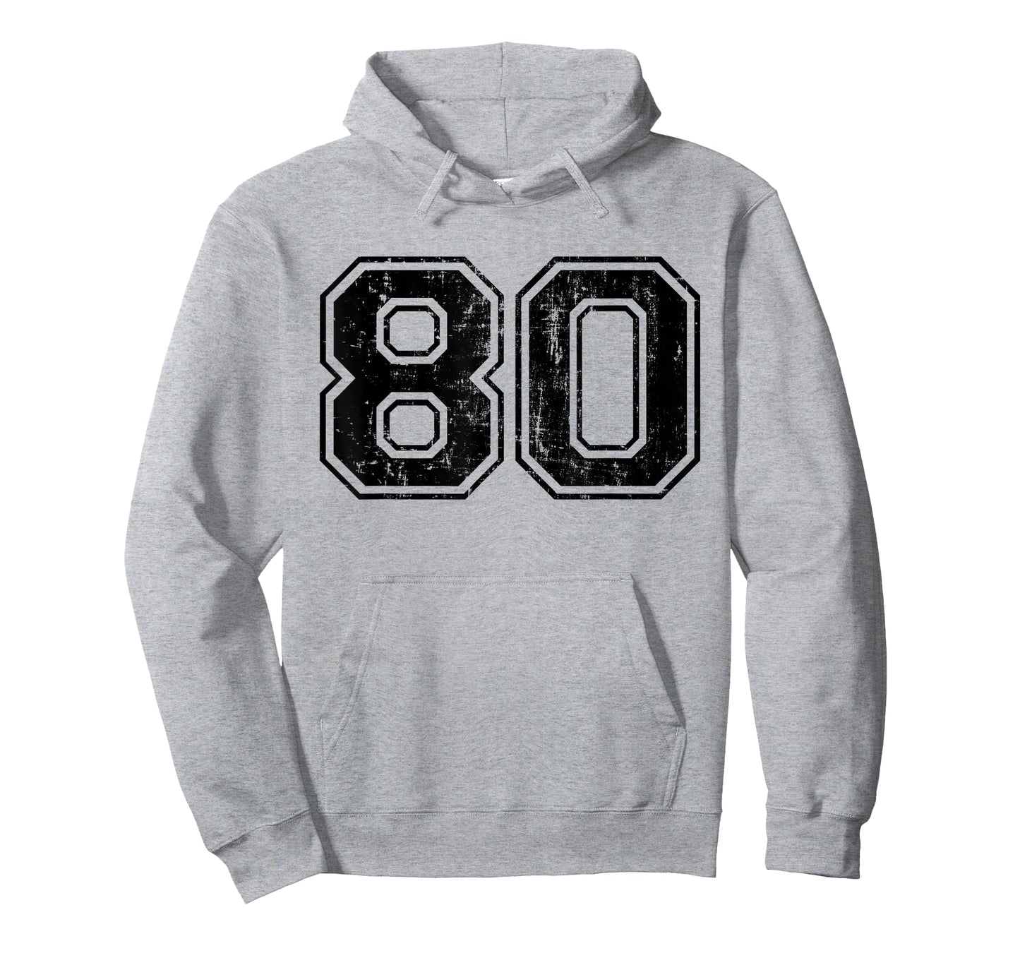 Number 80 Varsity Distressed Vintage Sport Team Player's Fan T-Shirt