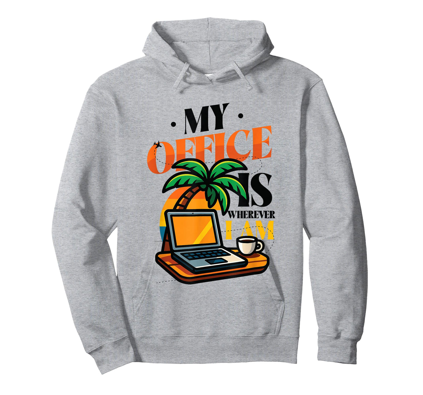 My Office is Wherever I Am Remote Work Travel T-Shirt
