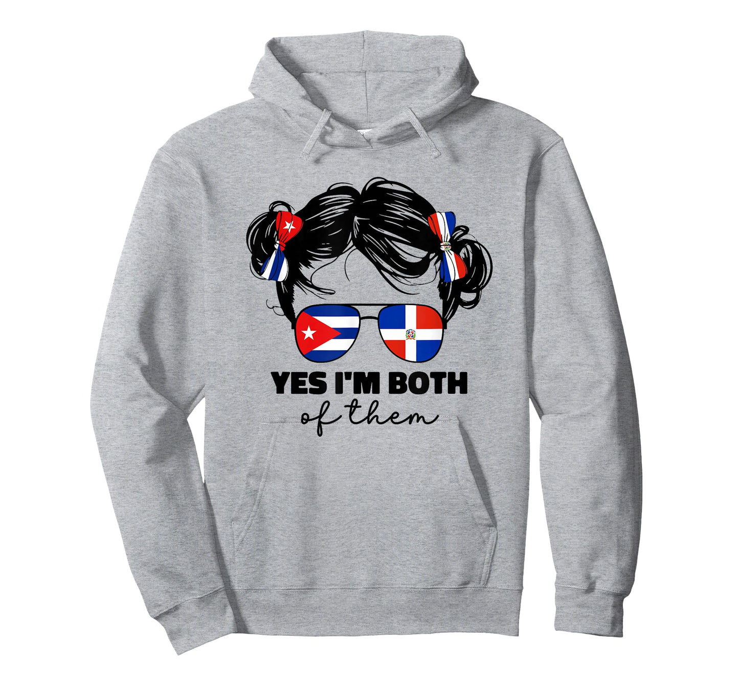 Half Dominican Republic And Cuban Cuba Flag Kids Girl Mix T-Shirt