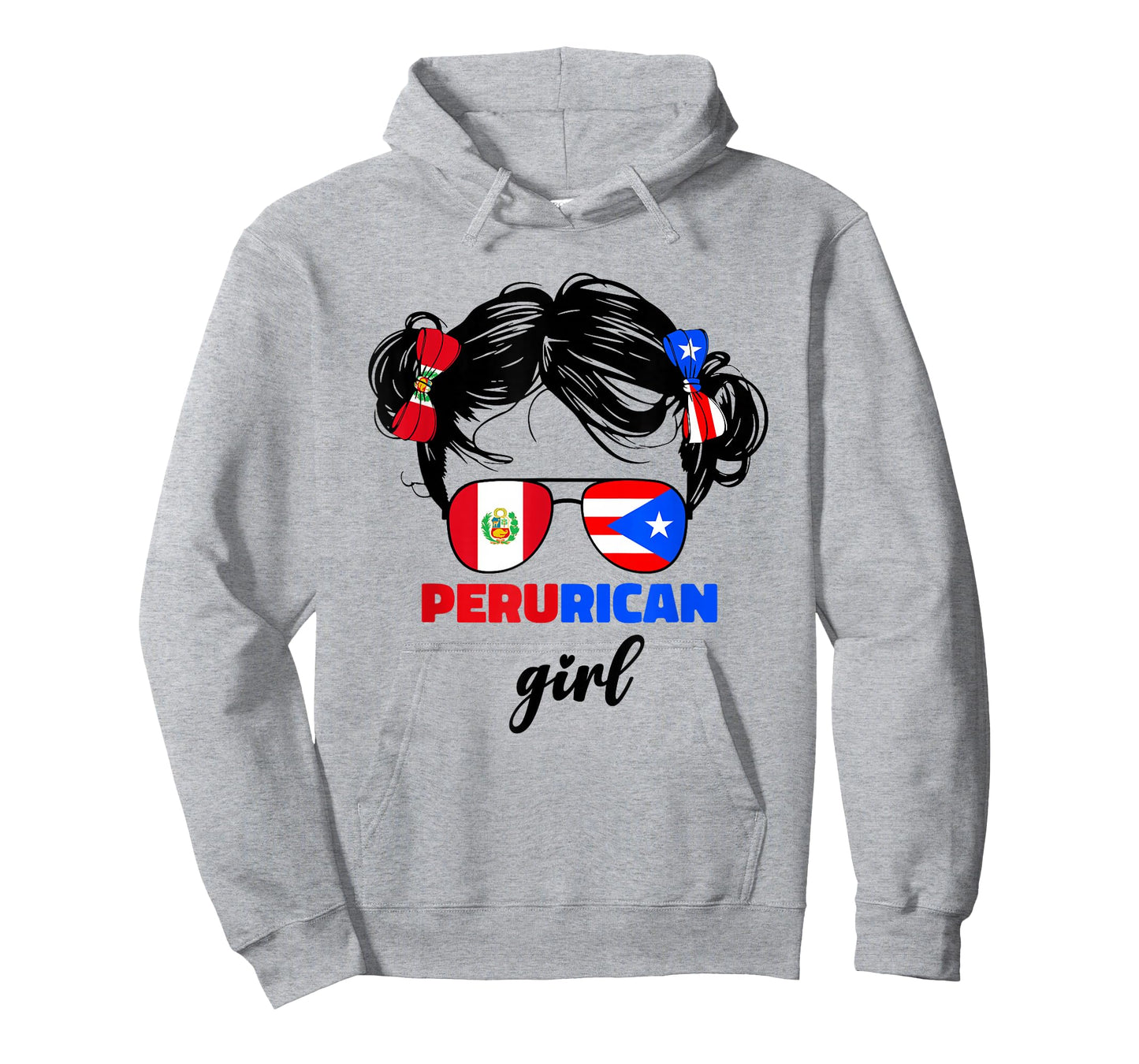 Half Peruvian And Puerto Rican Rico Peru Flag Girls Kids Mix T-Shirt