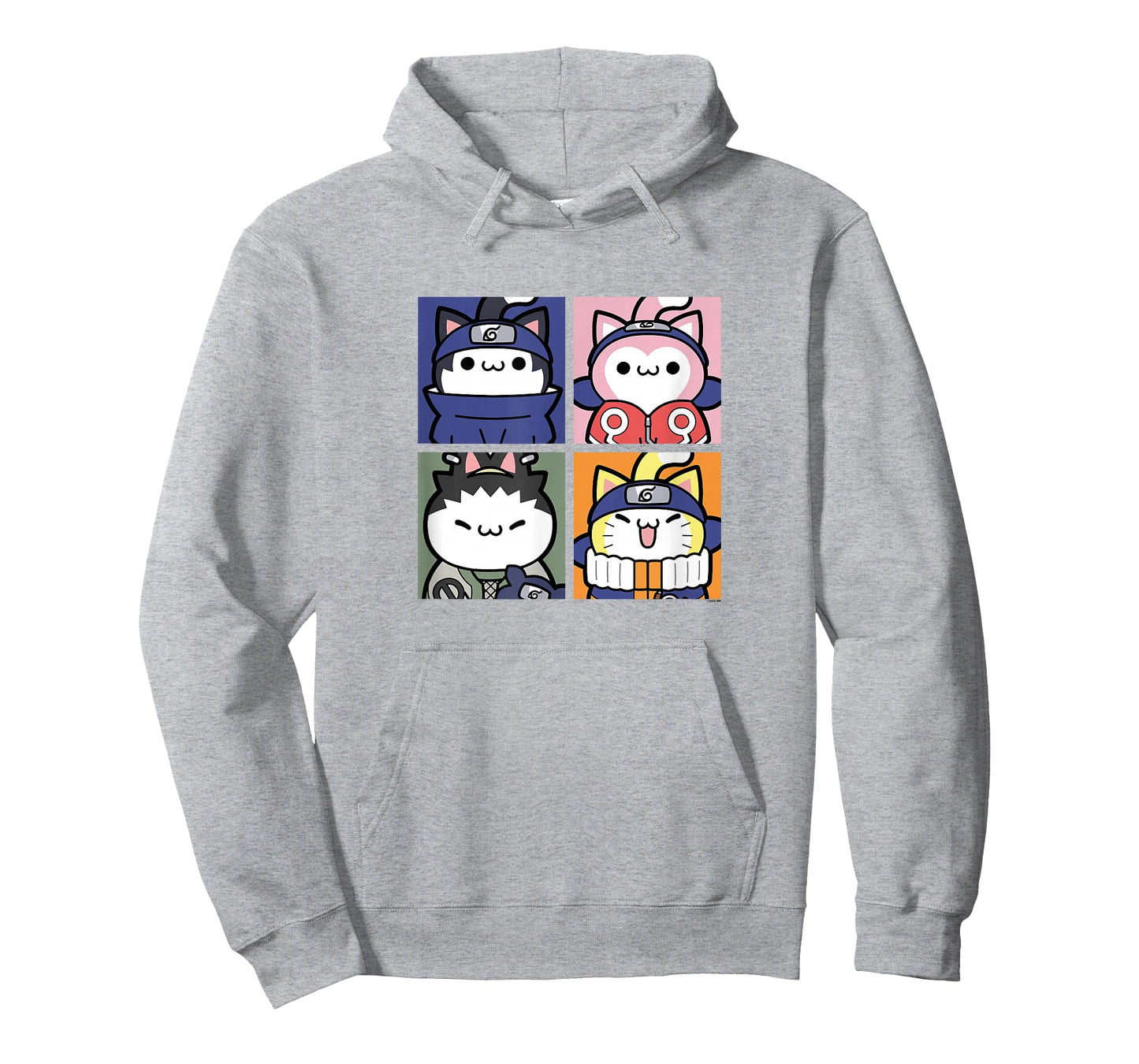 Nyaruto Sasuke Sakura Shikamaru Naruto Cats Group Shot Panel T-Shirt