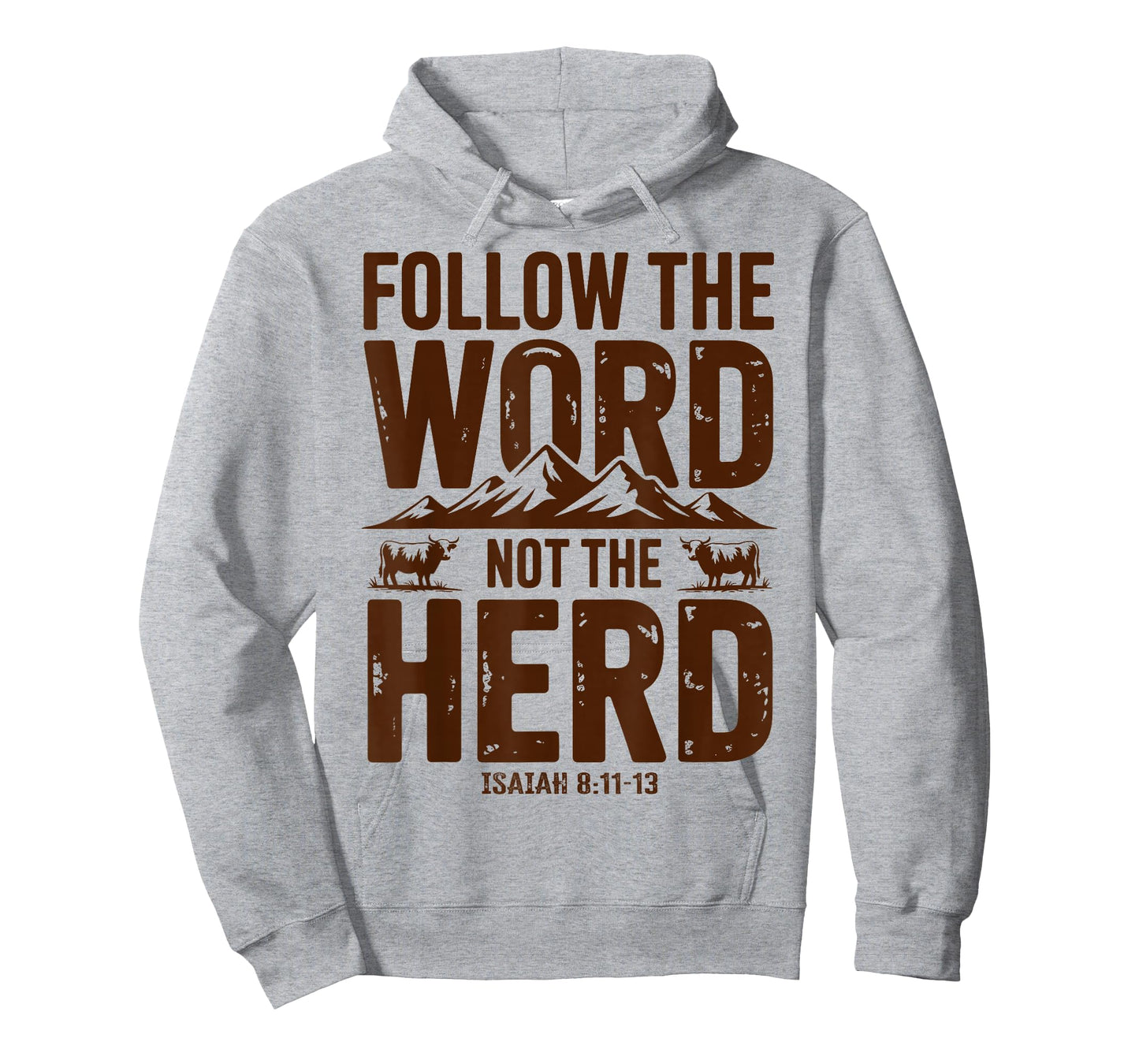 Follow The Word Not The Herd Christian Religion HighlandCow T-Shirt