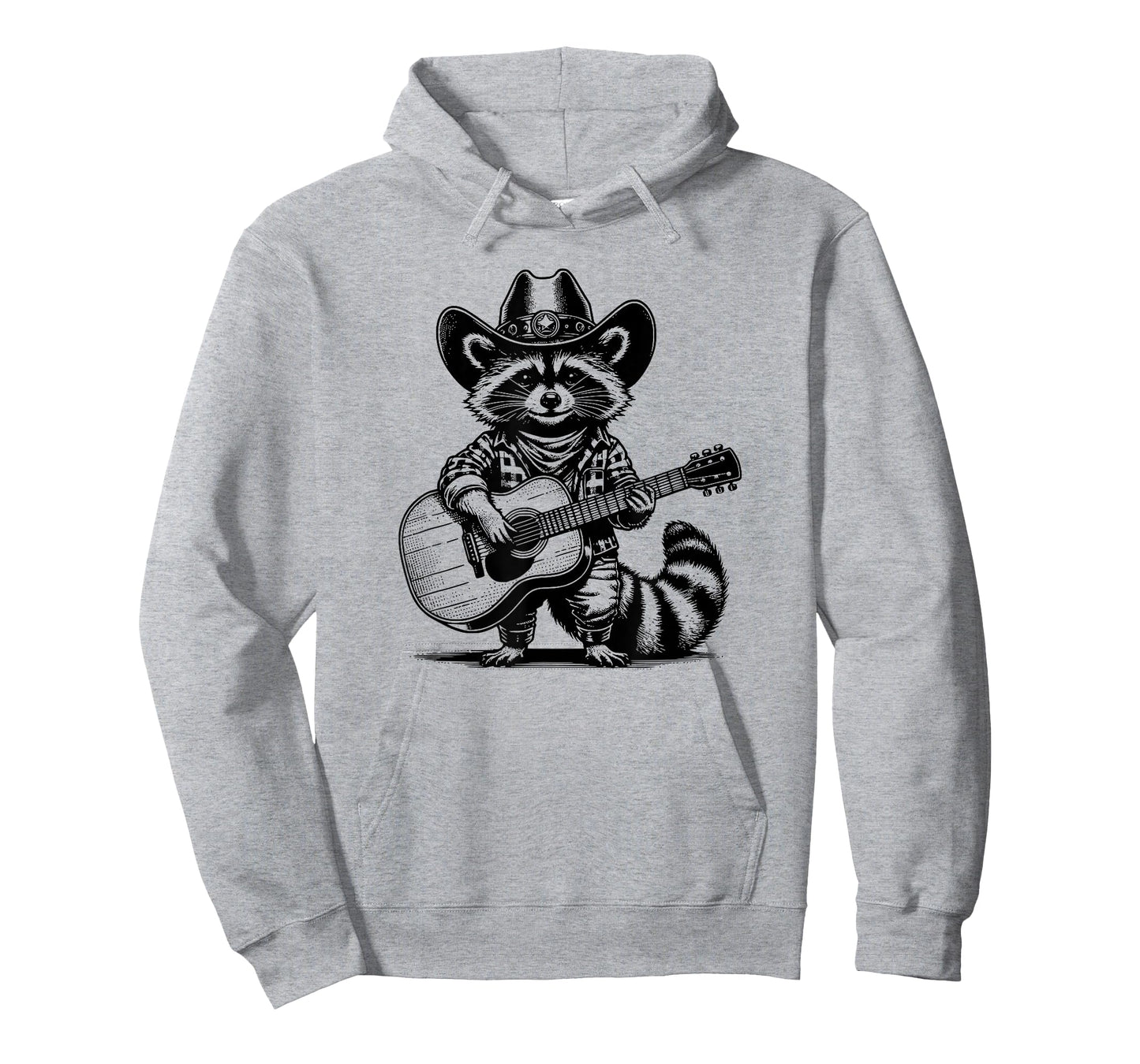 Raccoon Musician Playing a Guitar and Wearing Cowboy Hat T-Shirt