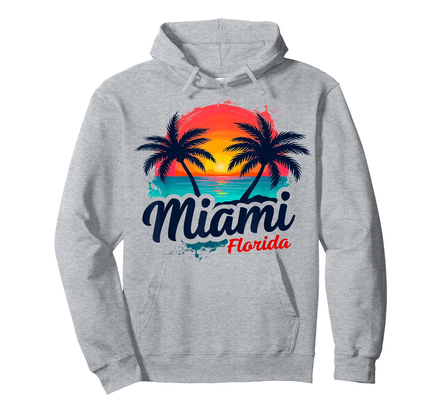 Miami Florida Sunset โ Palm Tree Beach Coastal Vibes T-Shirt