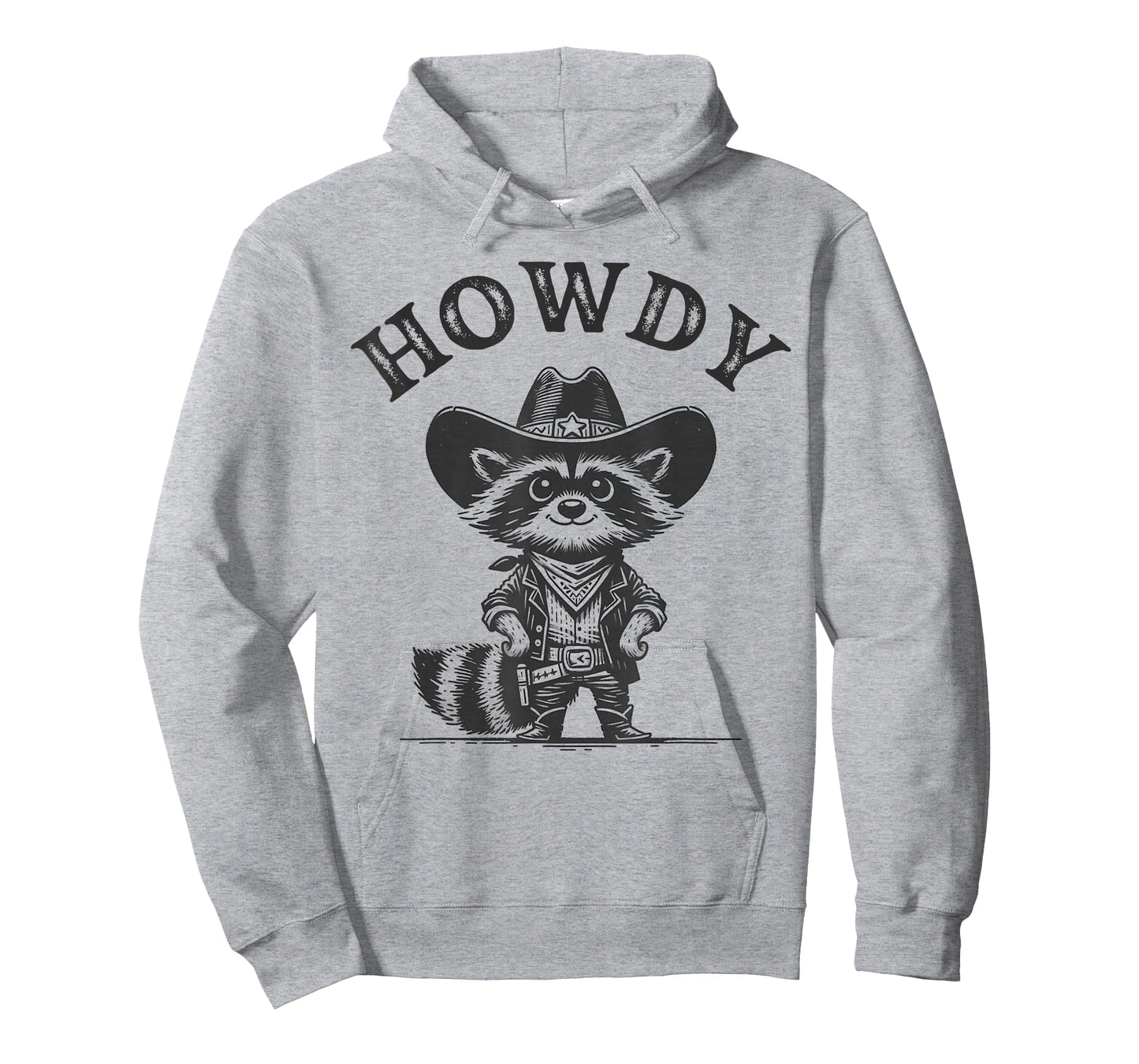 Cowboy Funny Raccoon Men Women Howdy Raccoon Howdy Animal T-Shirt