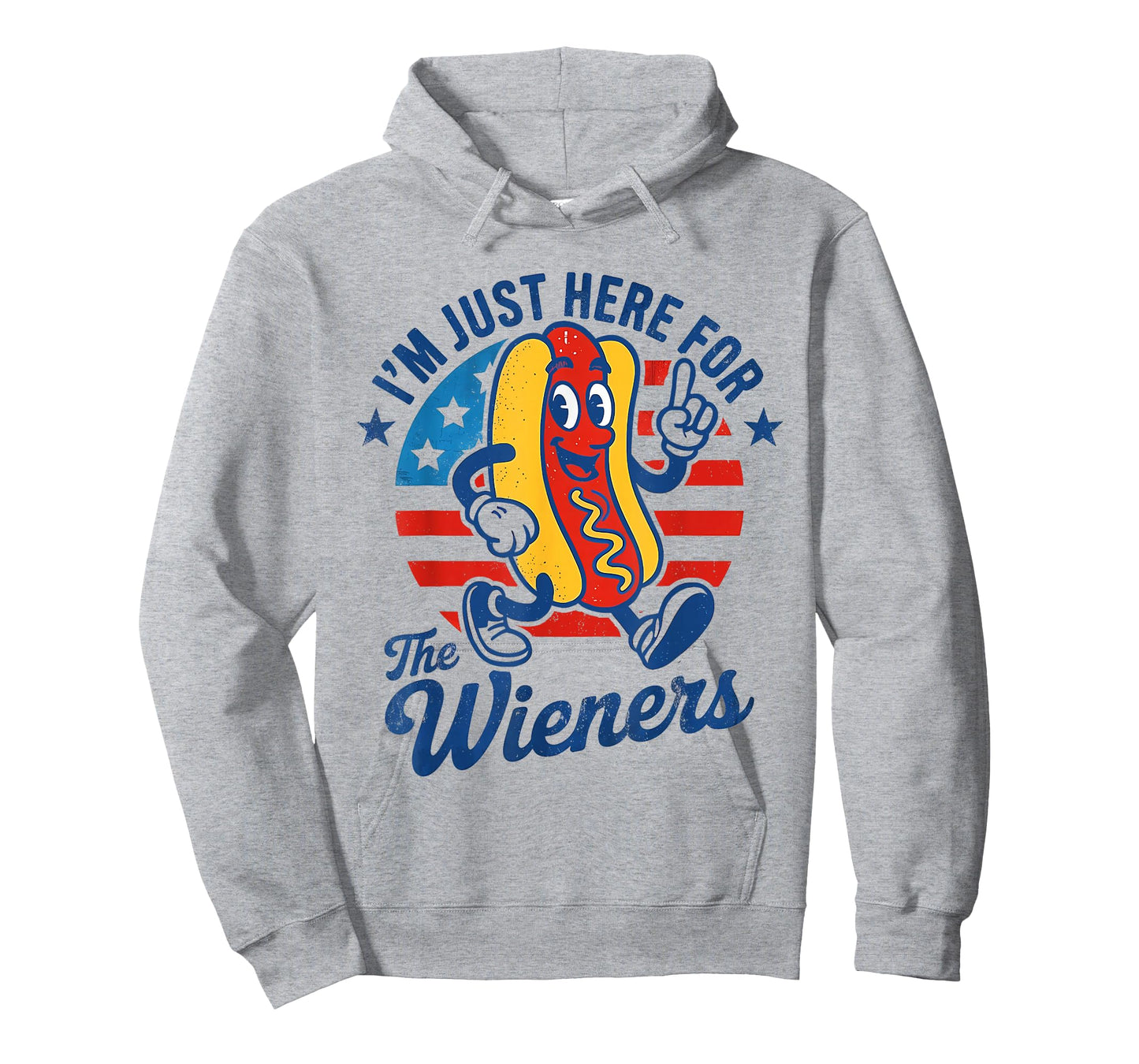 I'm Just Here For The Weiners Funny 4Th Of July Patriotic T-Shirt