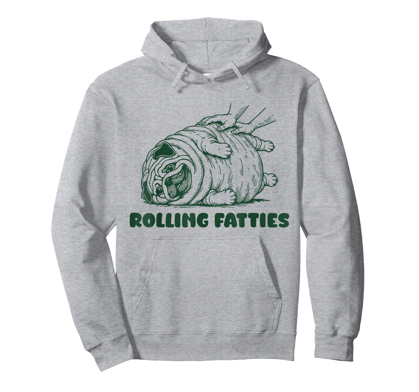 Funny Pug Rolling Fatties Dog Puppy Dogs Parents Pug Joke T-Shirt