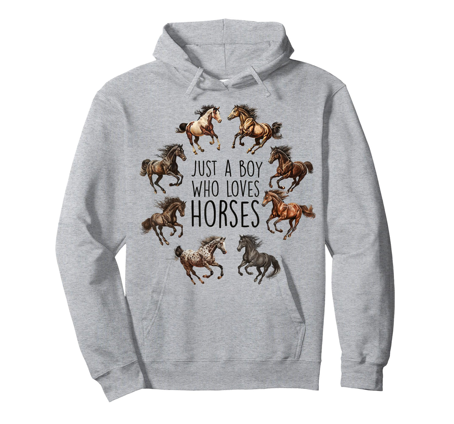 Just A Boy Who Loves Horses, Horse Breeds, Horseback Riding T-Shirt