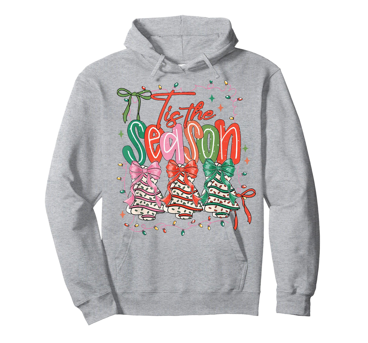 Tis The Season Christmas Tree Cake Cute Preppy Xmas Holiday T-Shirt