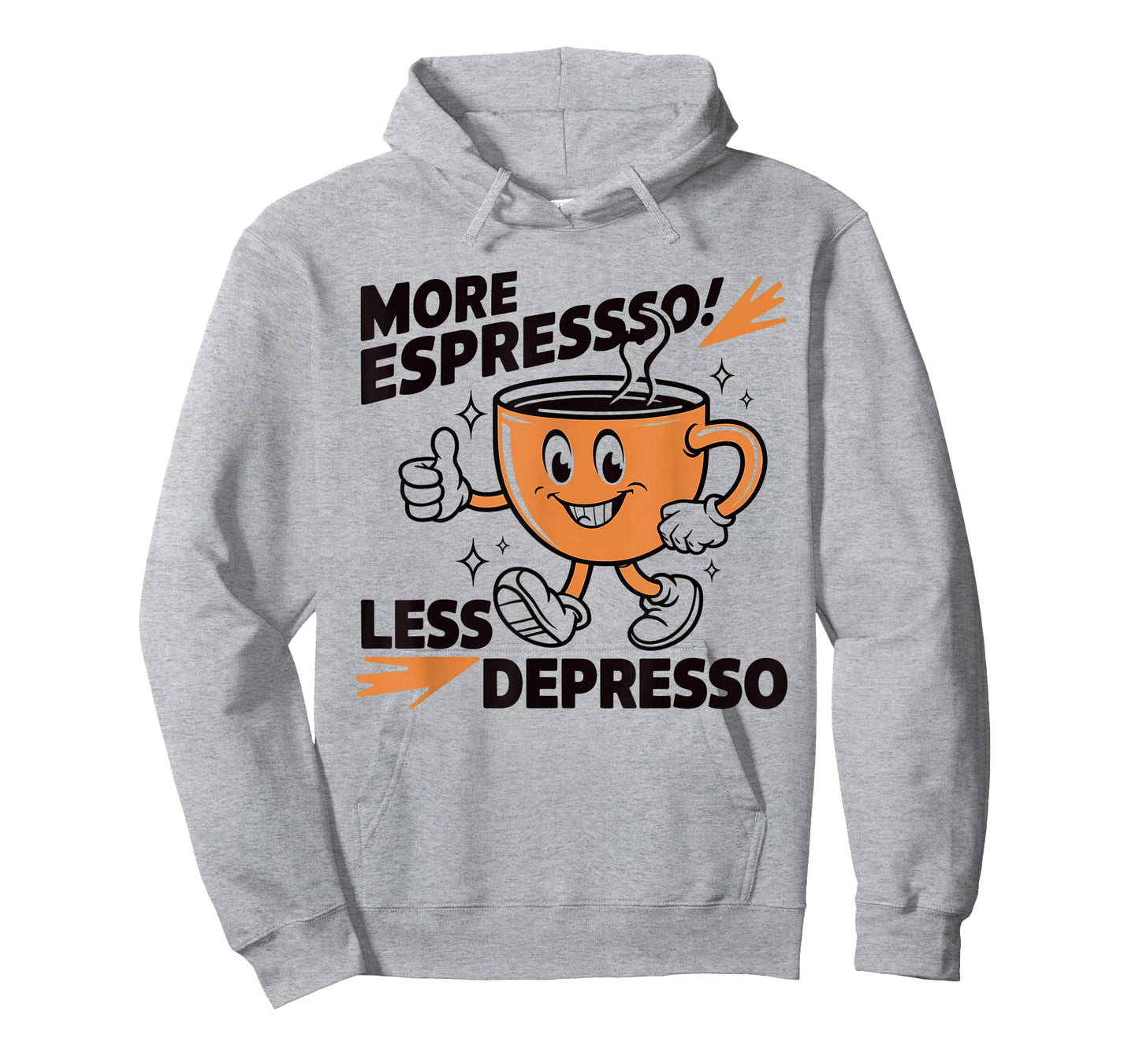 More Expresso Less Depresso Funny Vintage Coffee Adict Lover T-Shirt