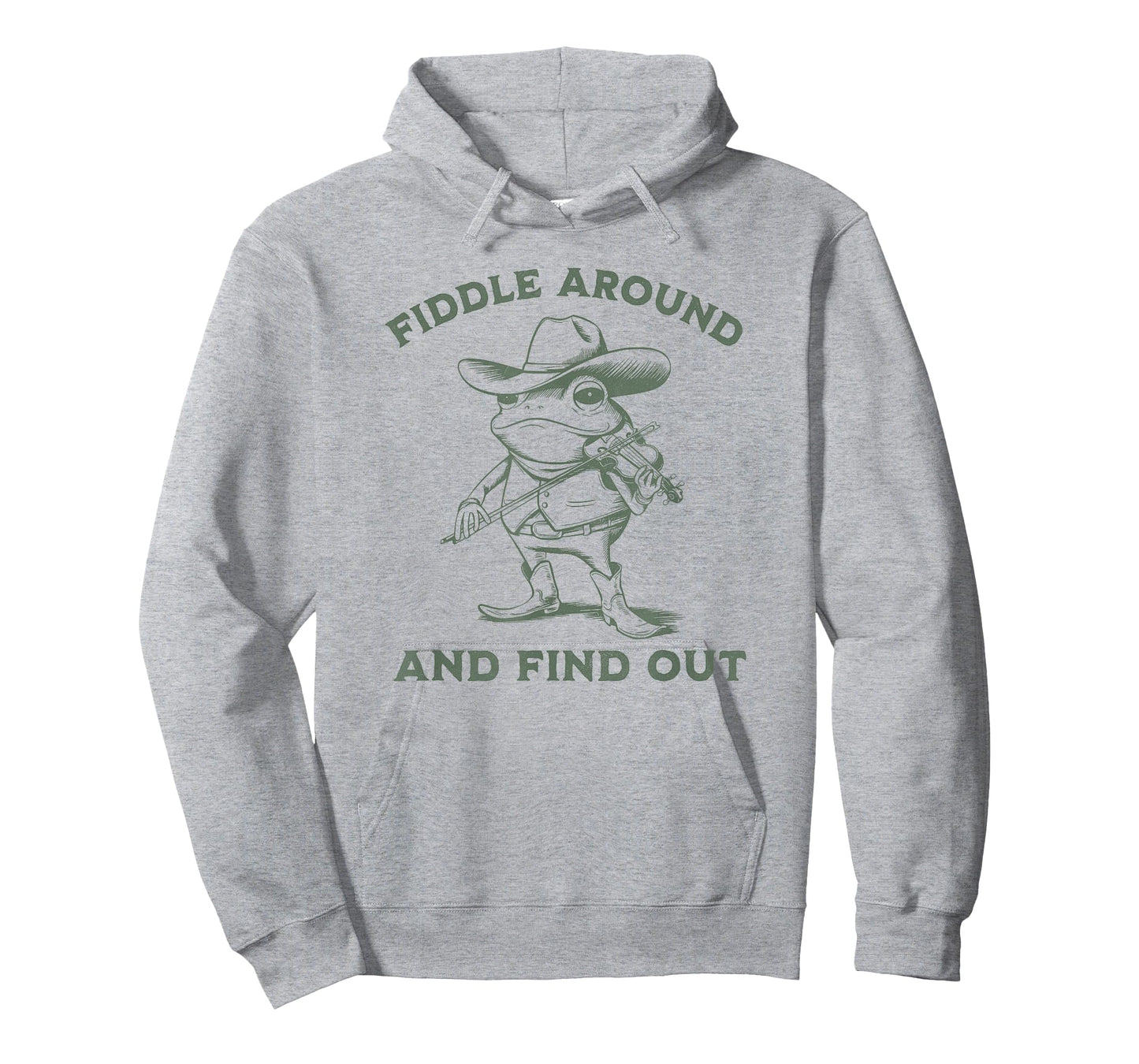 Funny Frog Fiddle Around and Find Out Cowboy Country Music T-Shirt