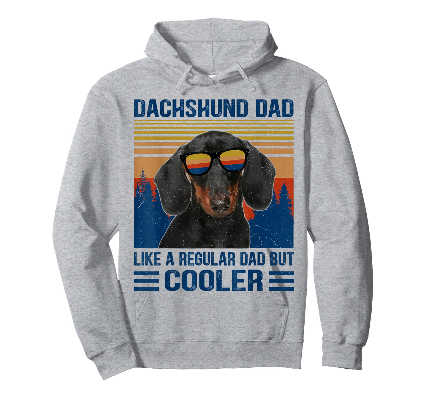 Vintage Dachshund Dad Like A Regular Dad But Cooler Funny T-Shirt