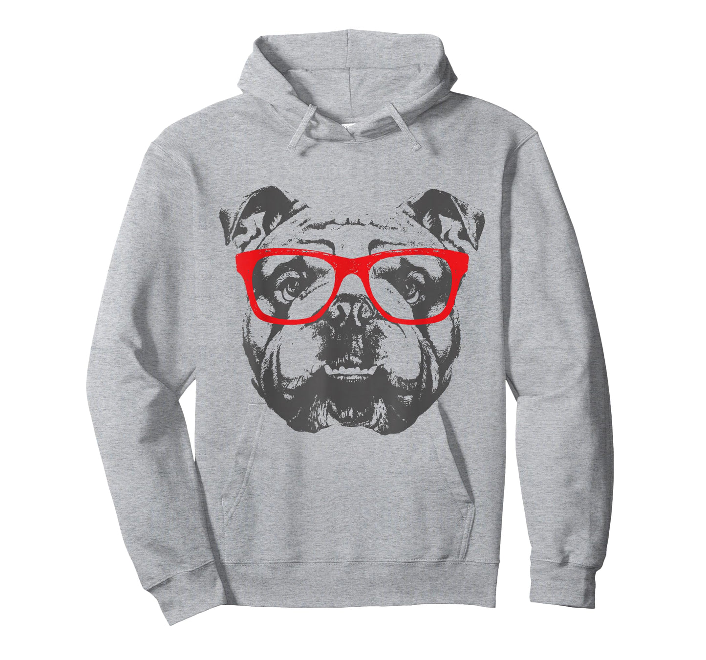 English Bulldog with red Sunglasses Style and Design T-Shirt