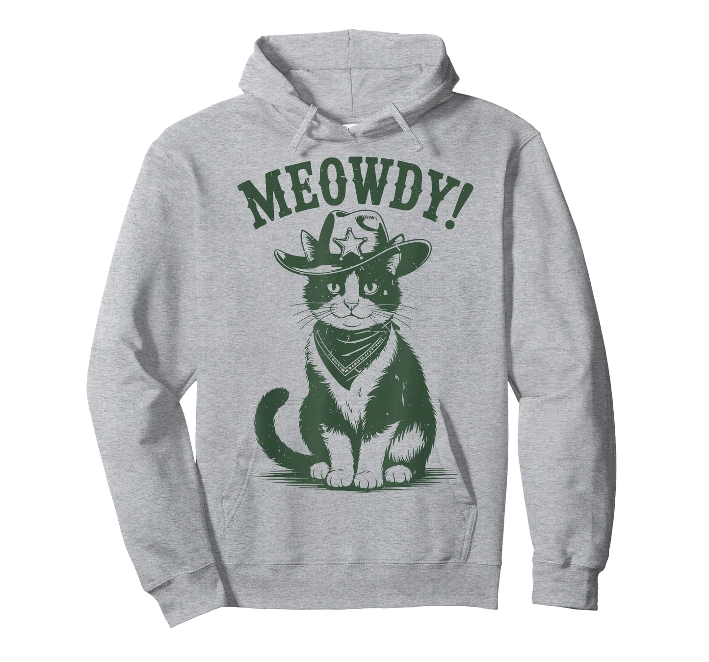 Meowdy Tuxedo Cat Cowboy Country Western Funny Dad Mom Men T-Shirt