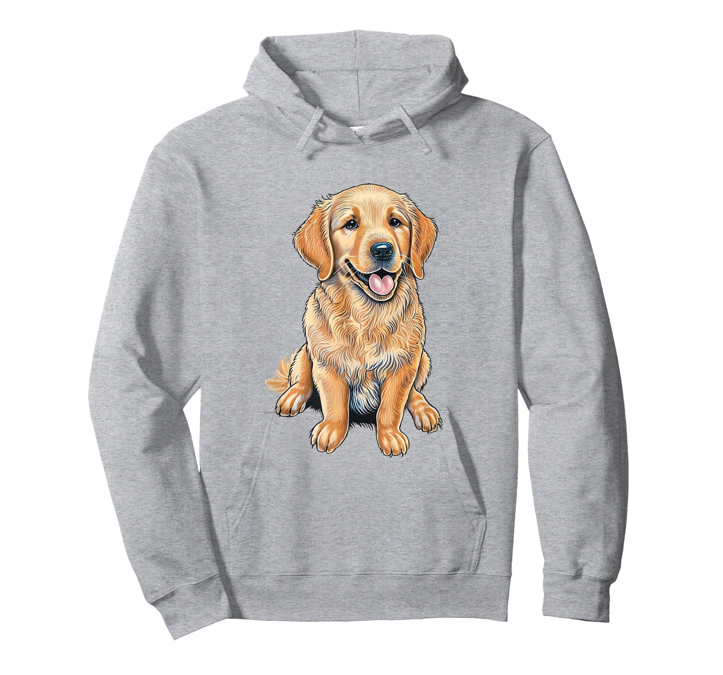 Adorable Golden Retriever Illustration T-Shirt