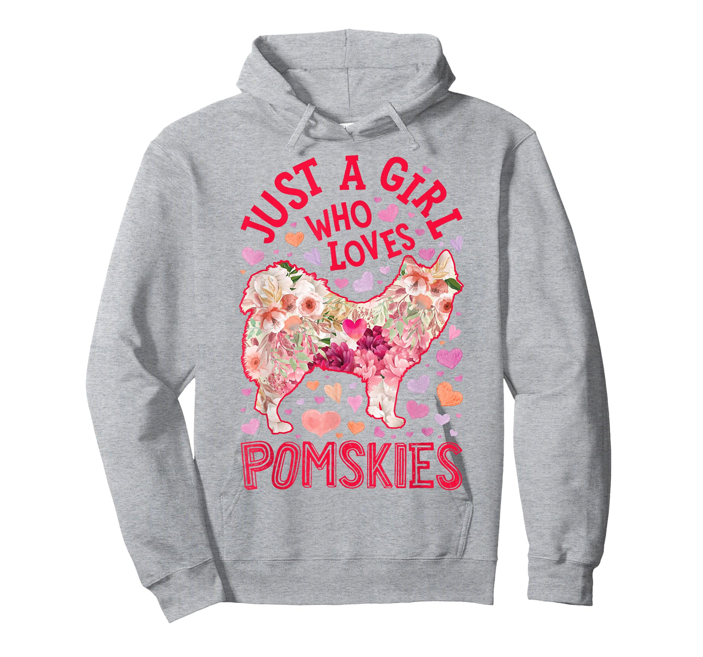 Pomsky Just A Girl Who Loves Pomskies Dog Flower Cute Floral T-Shirt