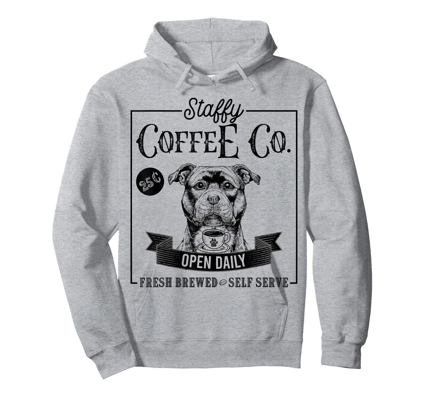 Retro Staffordshire Bull Terrier Funny Dog Mom Coffee Lover T-Shirt