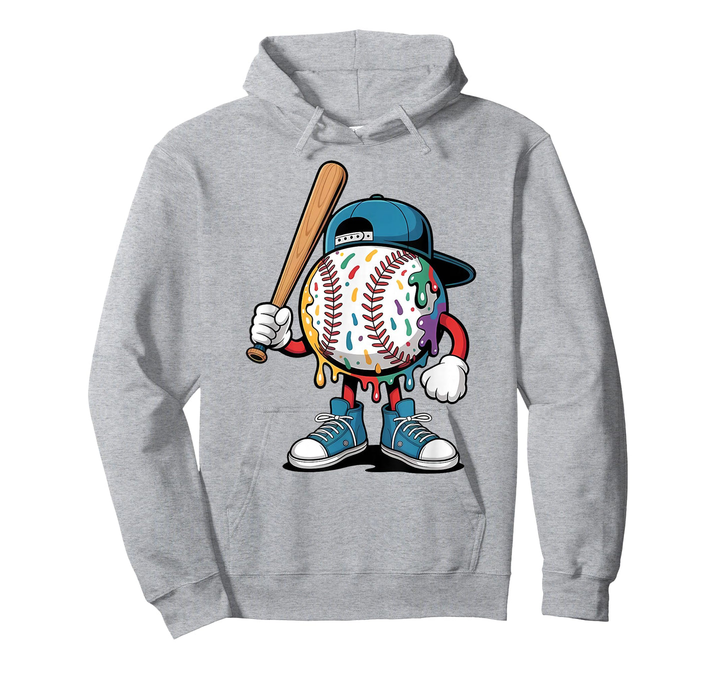 Baseball Drip for Boys Ice Cream Drip Youth Boys Baseball T-Shirt