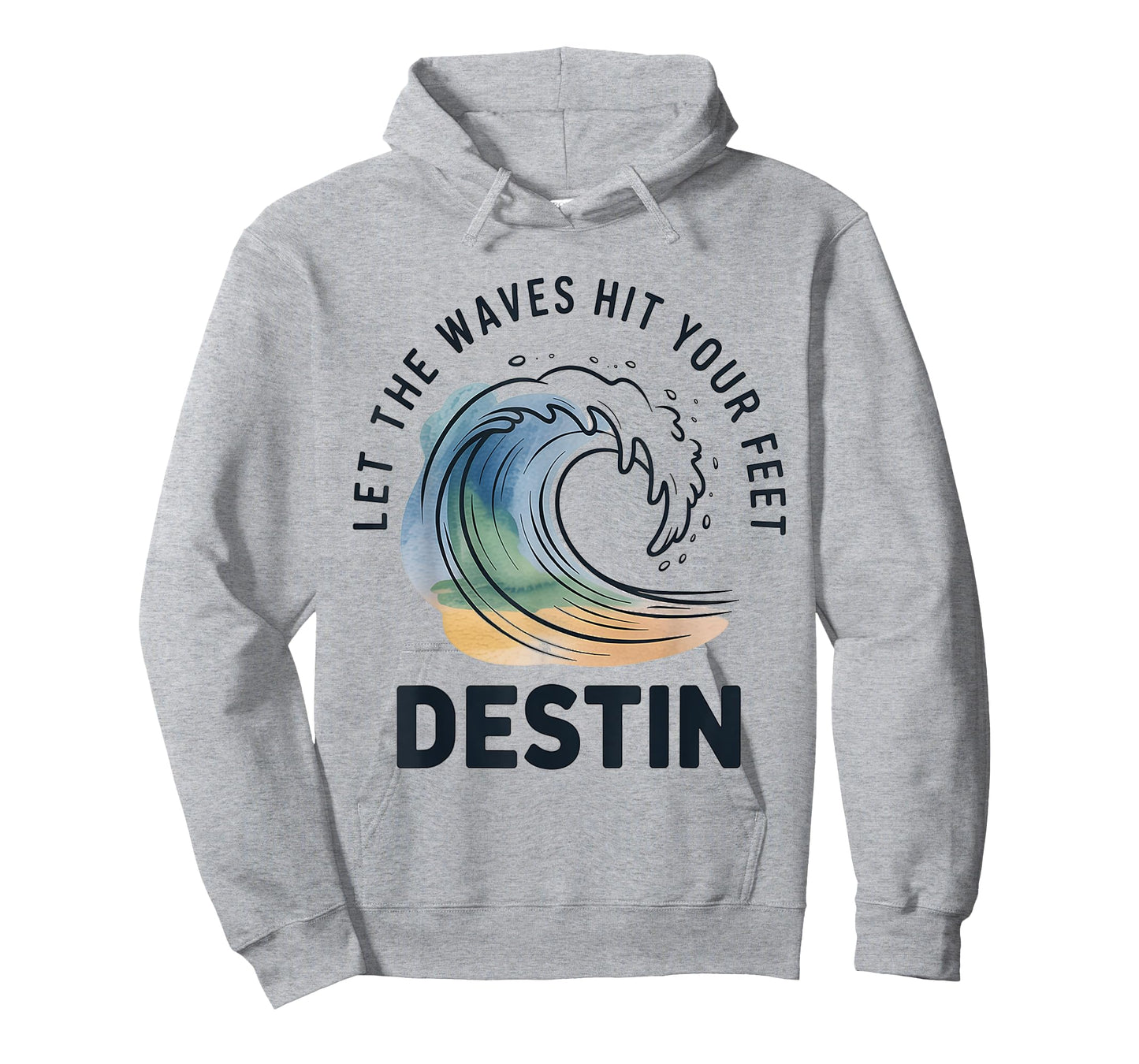 Watercolor Cresting Wave Coastal Vibe Destin Florida T-Shirt