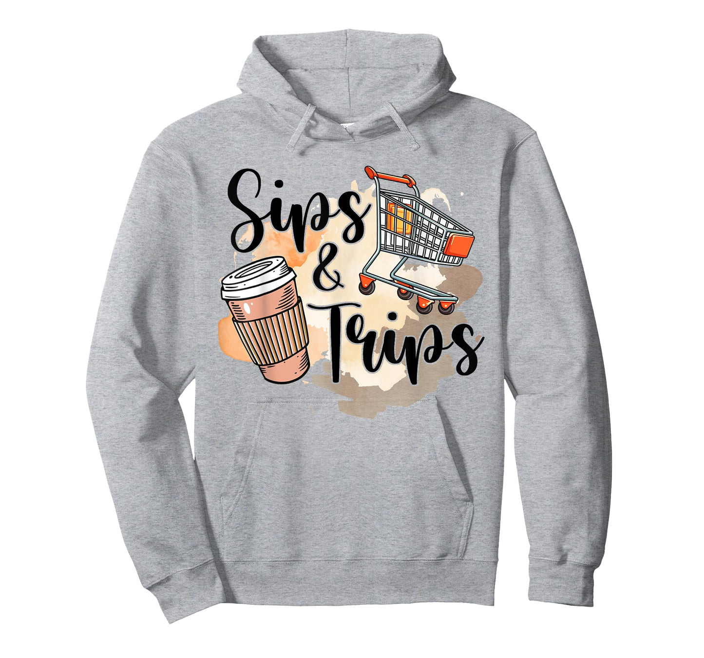 Coffee & Shopping Lover Caffeinated Girls BFF Sips & Trips T-Shirt