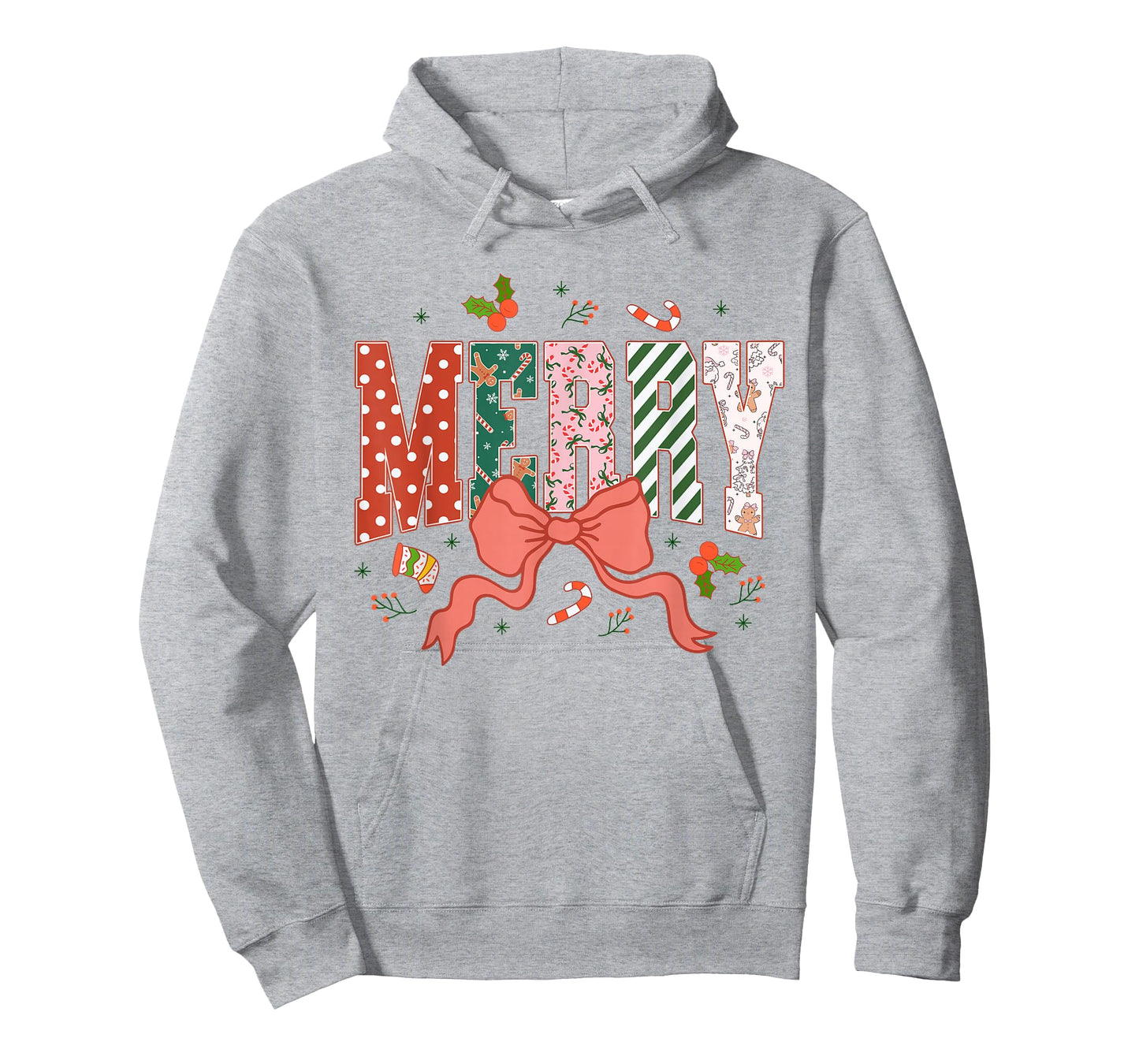 Coquette Merry Christmas Xmas Merry and Bright Family Womens T-Shirt