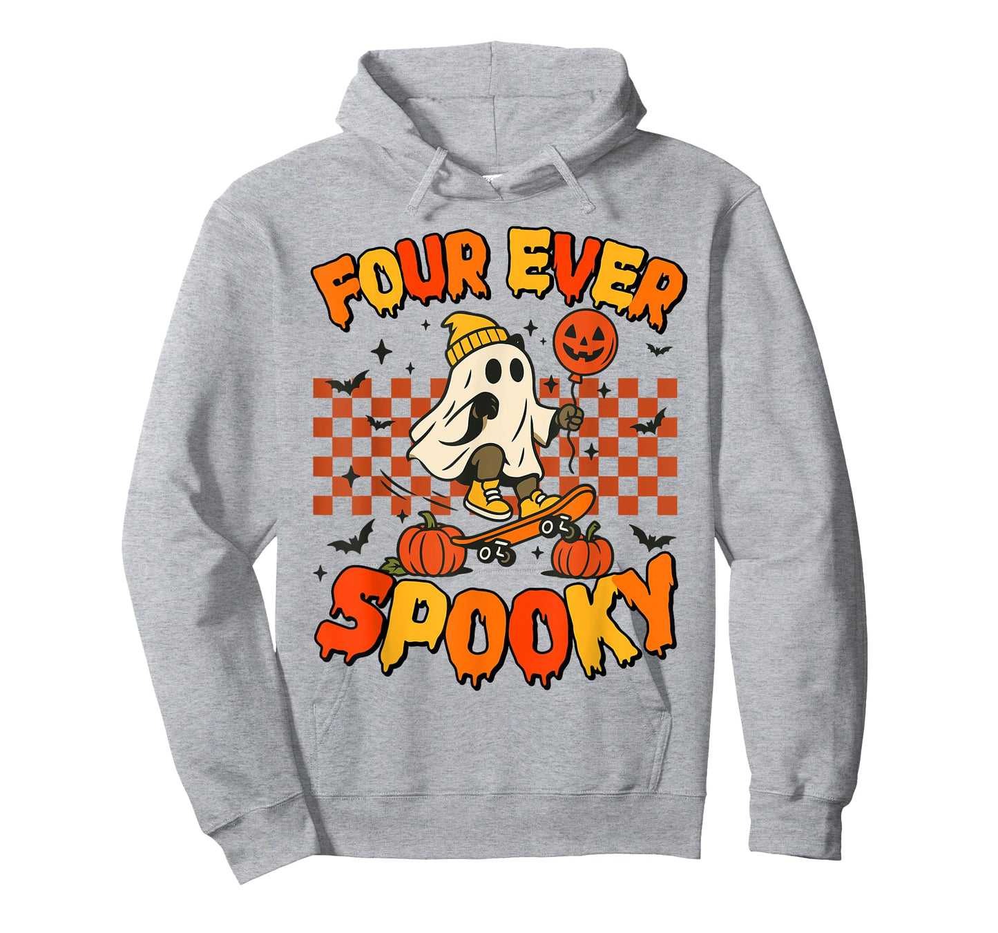 Four Ever Spooky Halloween 4th Bday Cute Ghost 4 Years Old T-Shirt