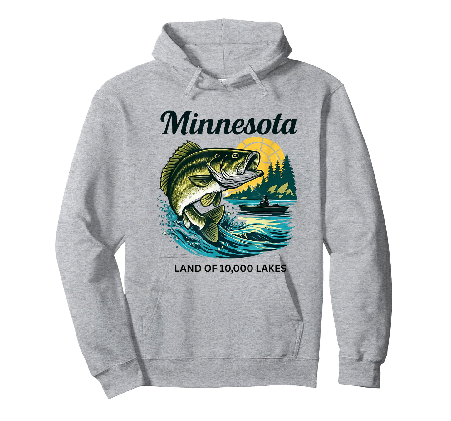 Minnesota Bass Fishing Lake Home Land Of 10,000 Lakes T-Shirt
