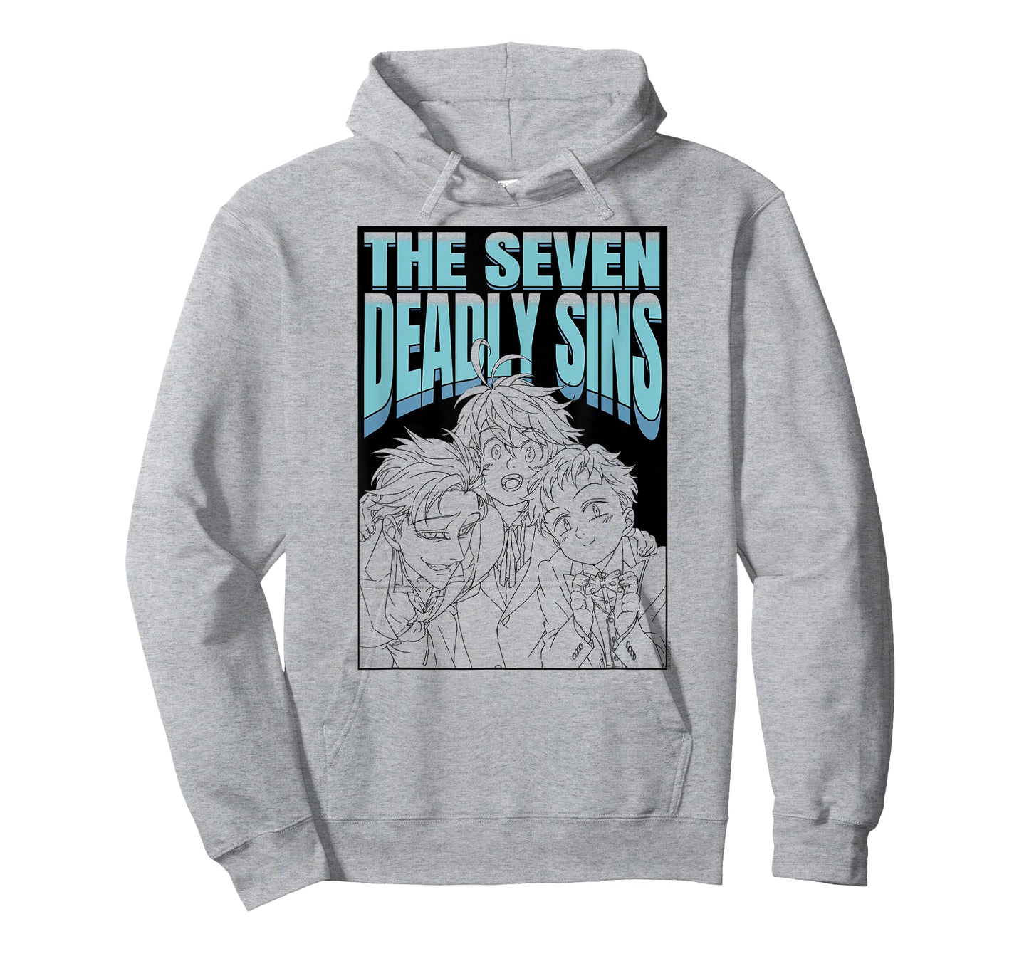 The Seven Deadly Sins Character Outlines with Logo Anime T-Shirt