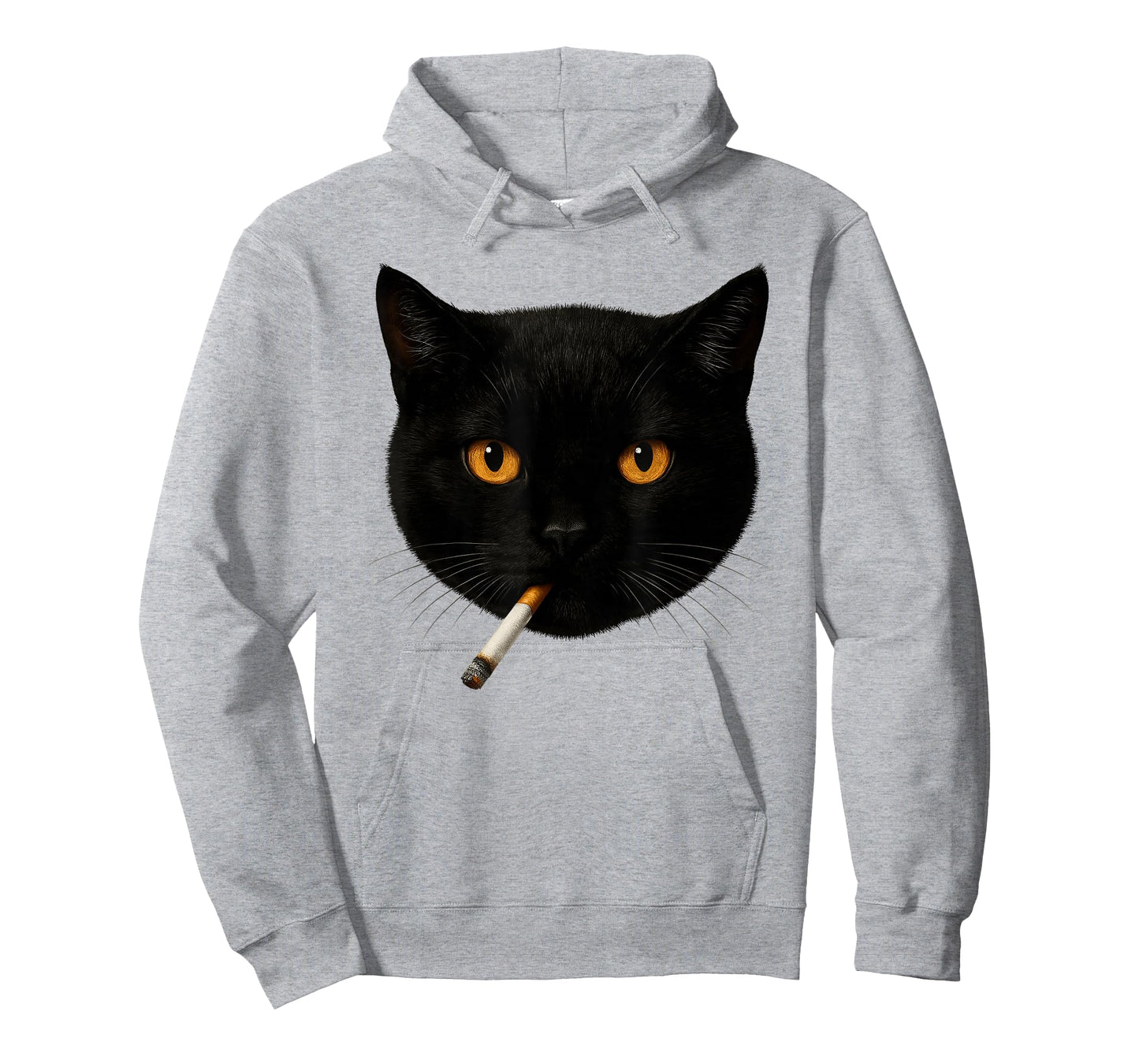 Funny Black Cat Meme Cat Smoking Cigarette Cat Lovers T-Shirt