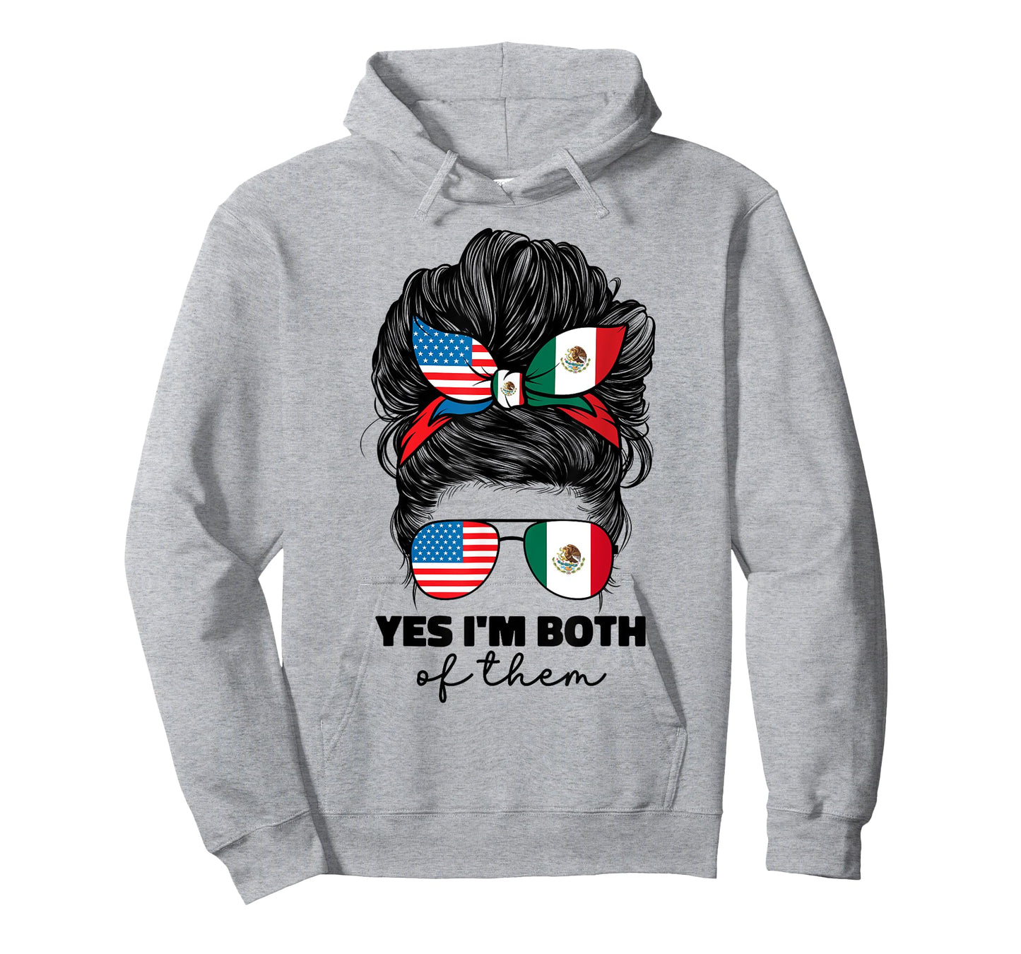 Half Mexican And American Mexico America Usa Flag Girl Women T-Shirt