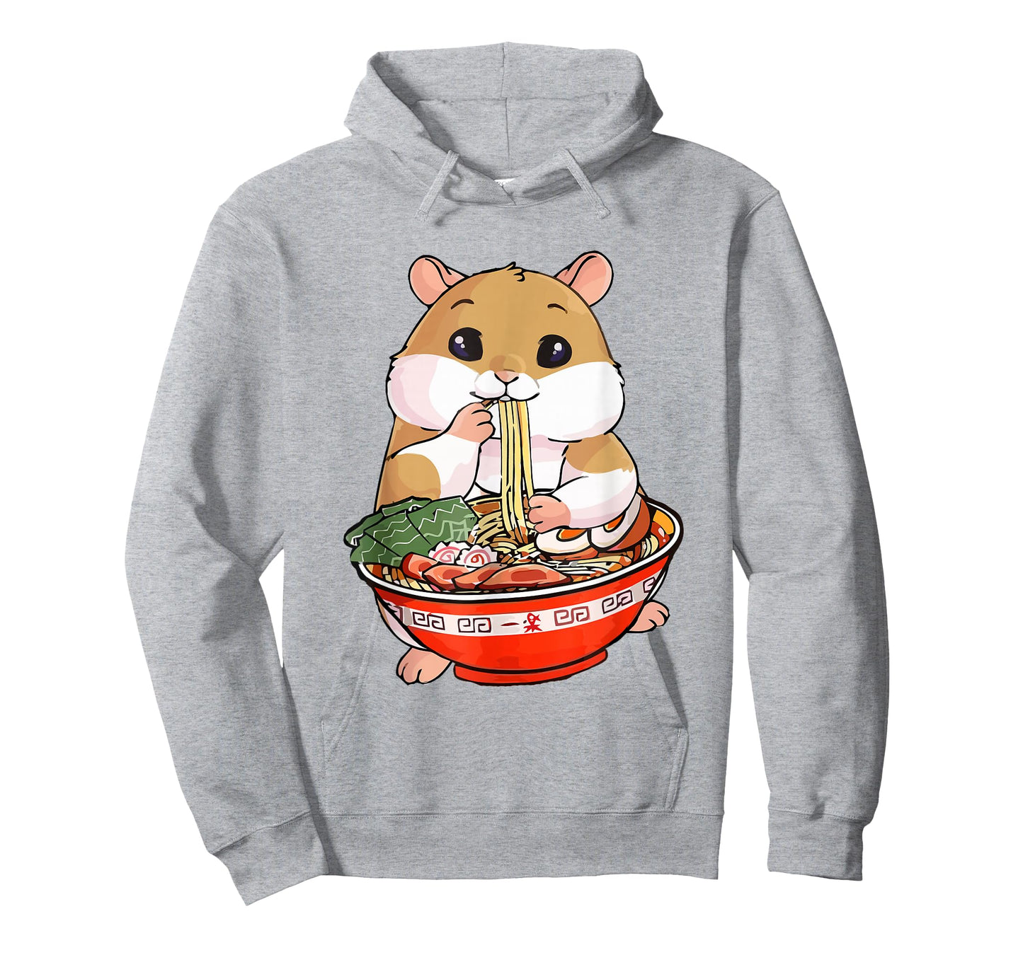 Kawaii Hamster Eating Ramen Noodles Anime T-Shirt
