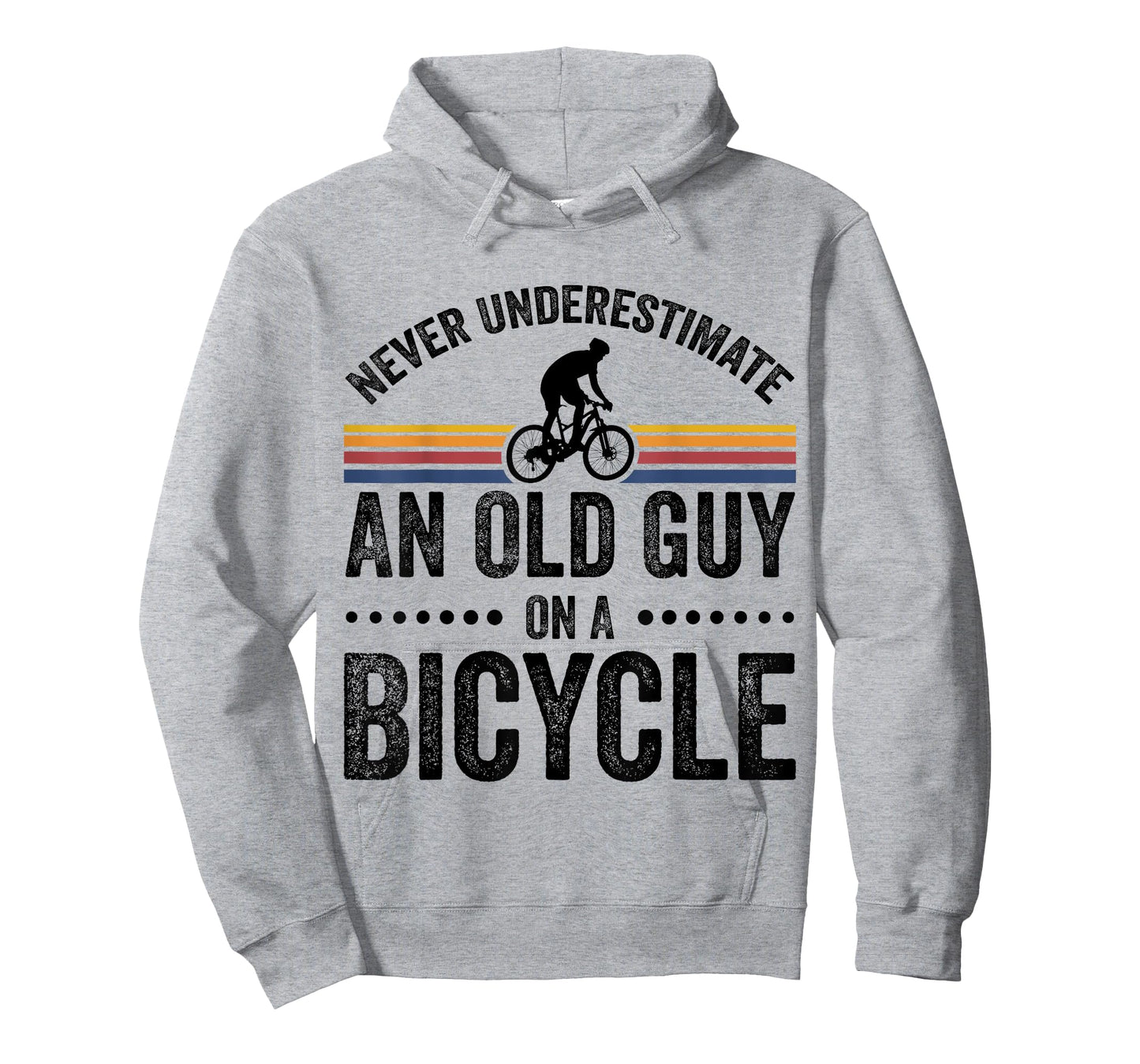 Never Underestimate An Old Guy On A Bicycle Funny Cycling T-Shirt