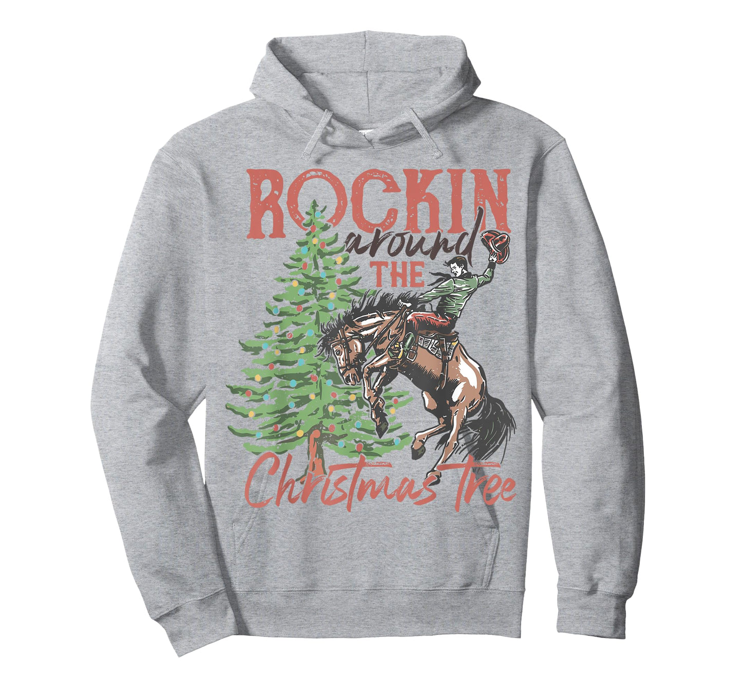 Rockin Around The Christmas Tree Cowboy Western Country T-Shirt