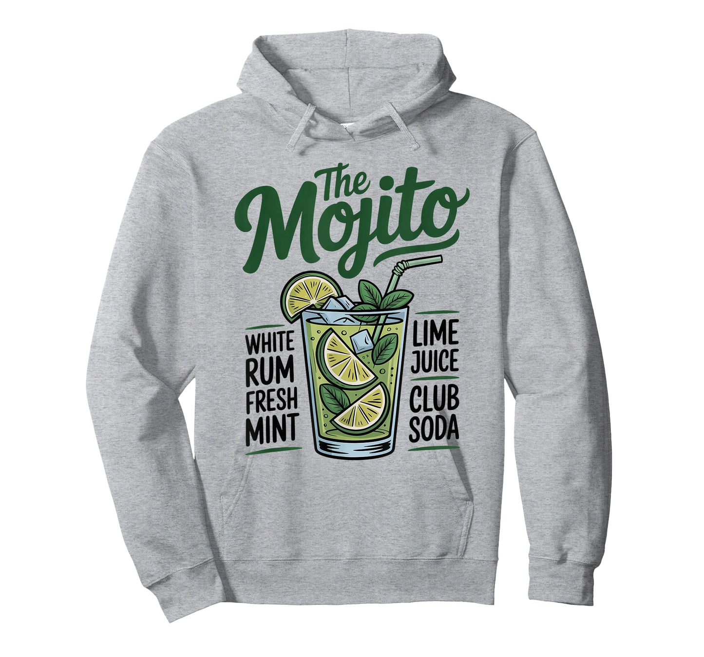 Mojito Cocktail Recipe Graphic Tee Lime Mint Rum Soda T-Shirt