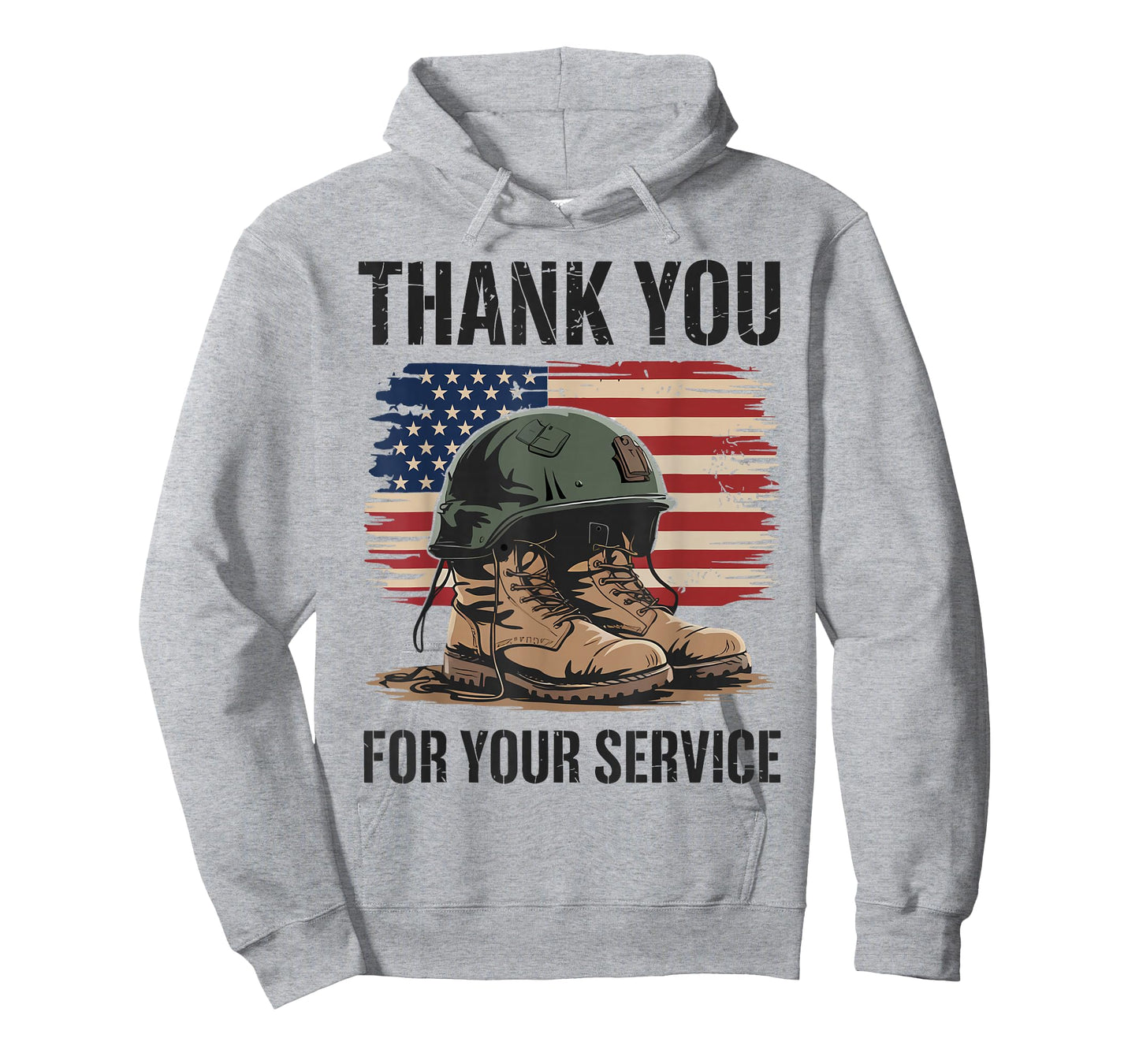 Patriotic American Flag Thank You Veterans Men Women Kids T-Shirt