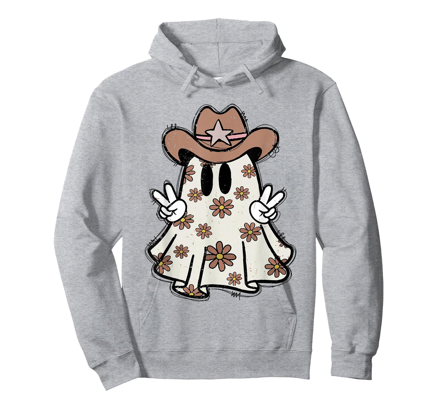 Retro Western Halloween Cowboy Ghost Howdy Cowgirl Ghost Boo T-Shirt