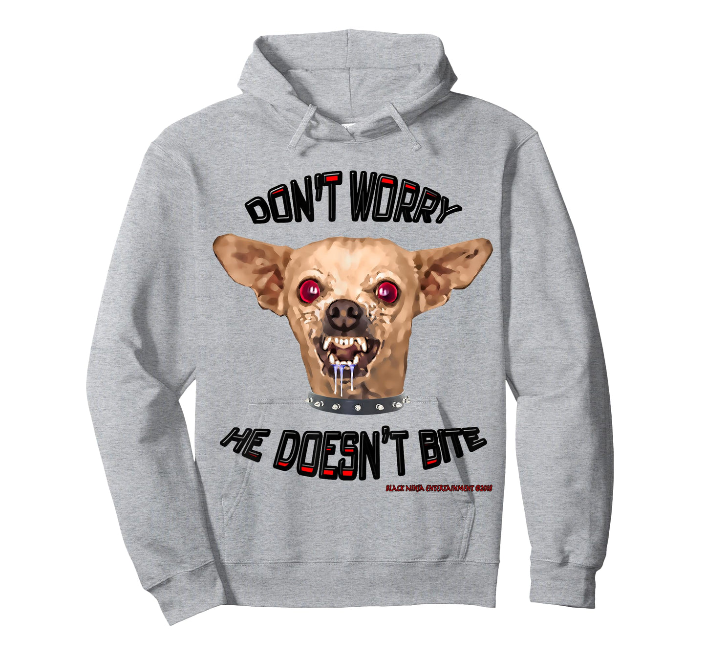 DON'T WORRY HE DOESN'T BITE - Funny Small Vicious Dog Shirt T-Shirt