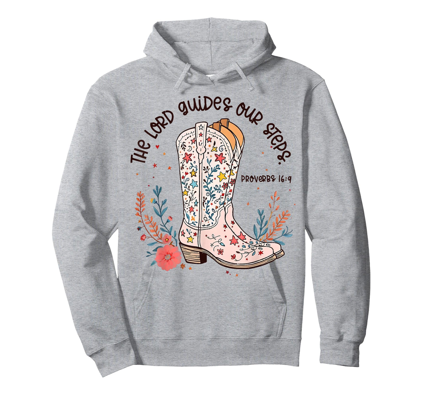 The Lord Guides Our Steps Wildflower Christian Cowgirl Boots T-Shirt