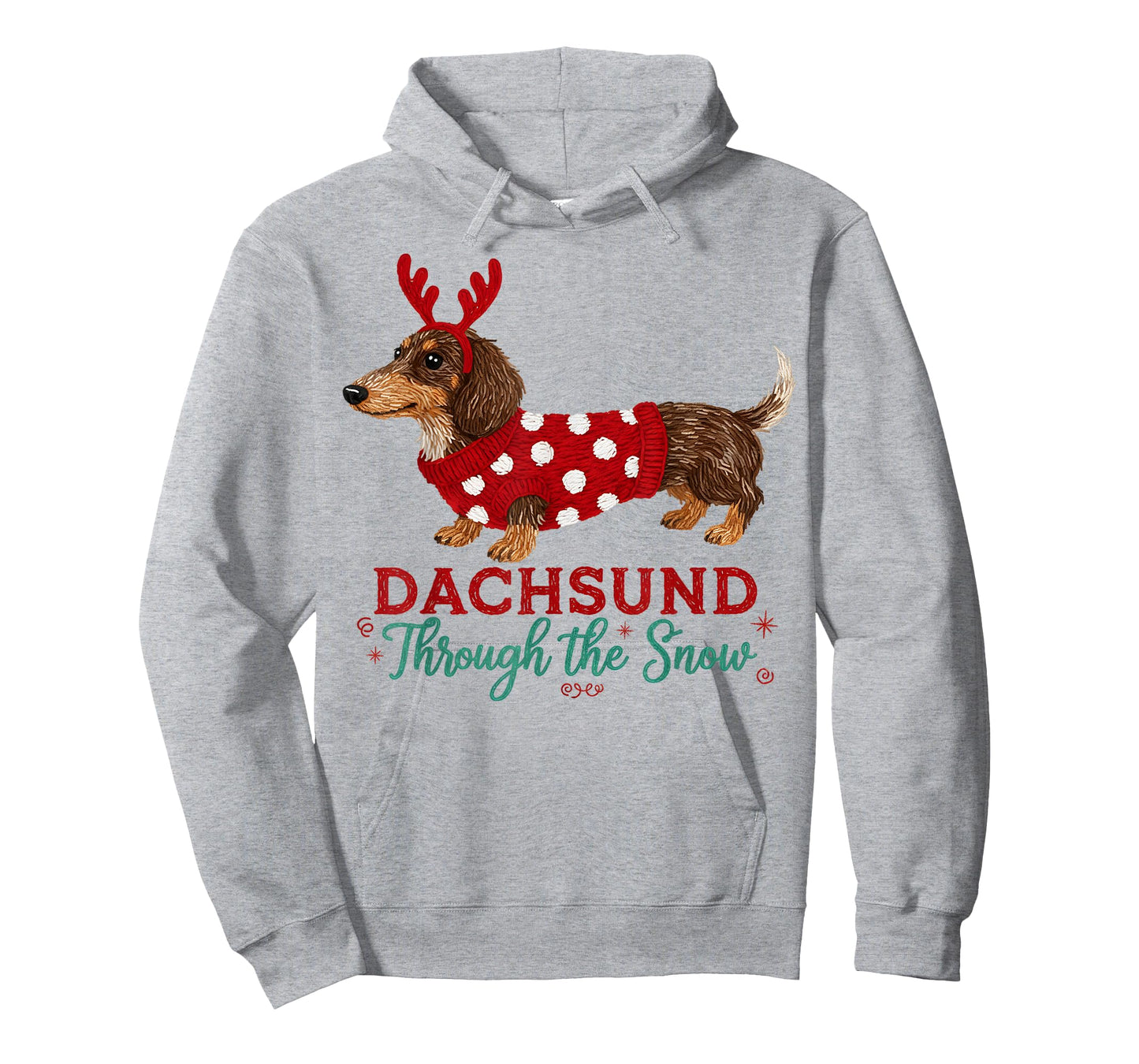 Dachshund Through The Snow Funny Christmas Dog T-Shirt
