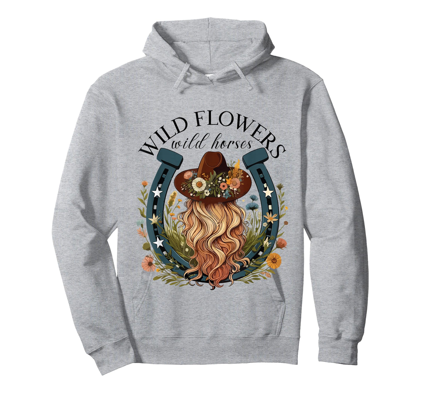 Wildflowers Wild Horses Western Boho Country Music T-Shirt