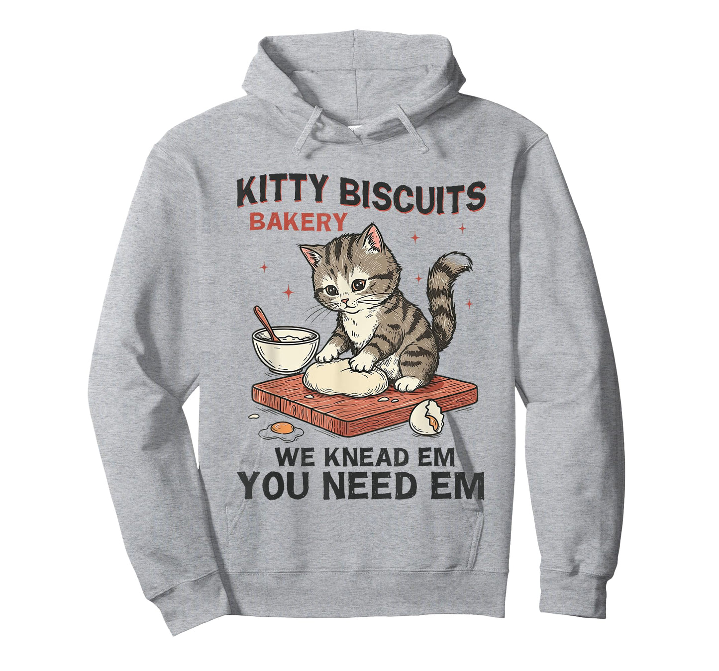 Kitty Biscuits Bakery We Knead Em You Need Em Cat Baking T-Shirt for Men Women Kids